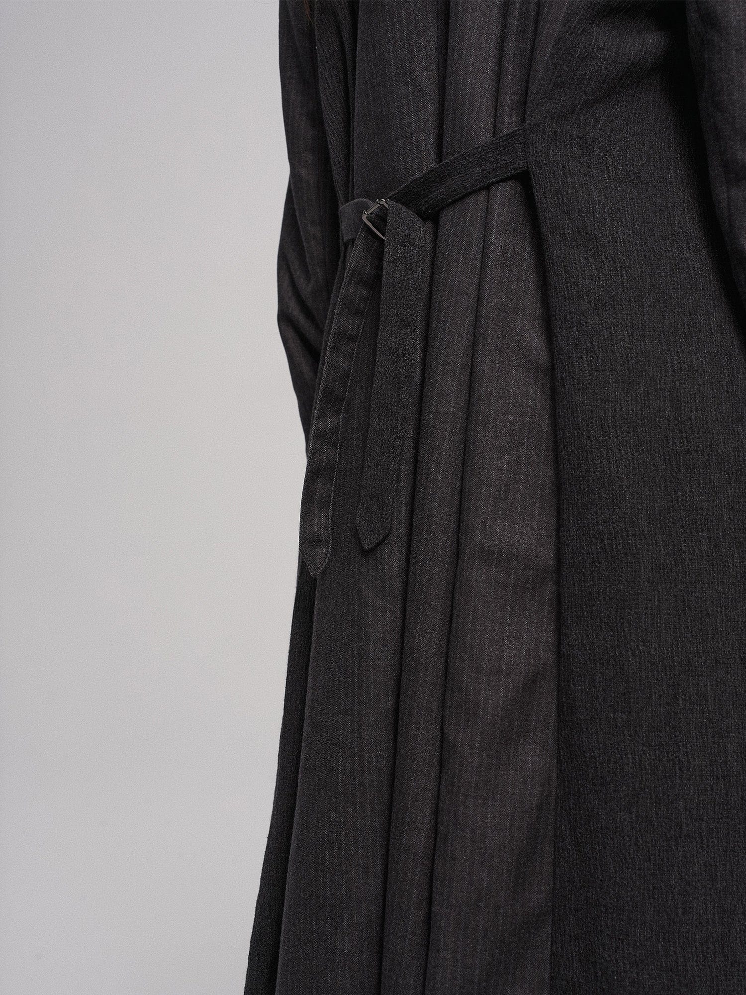 ILNya Nieternite Nifutur Asym Pinstriped Splice Long Coat