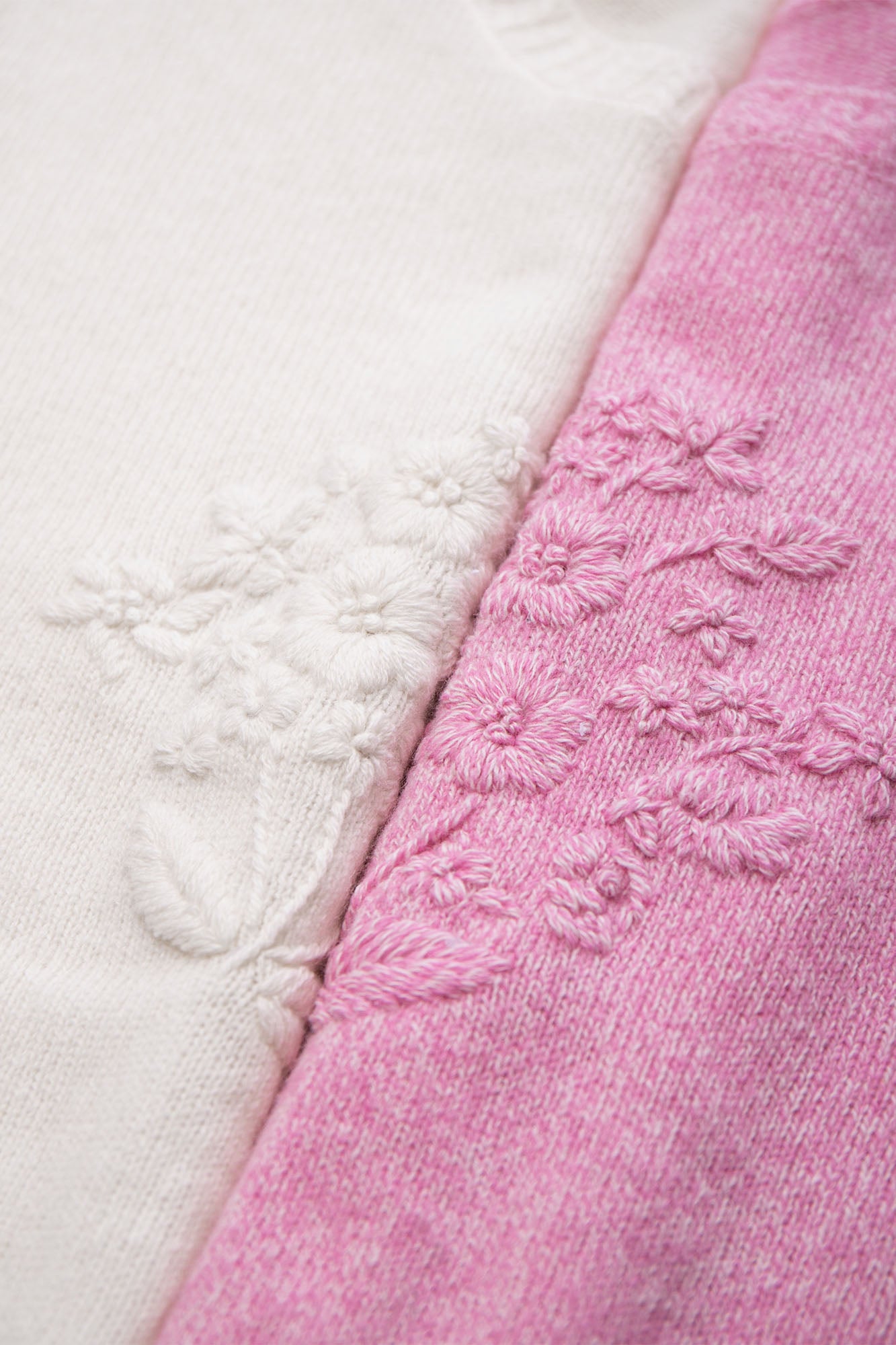 LEONSENSE Floral Embroidered Wool-Blend Sweater