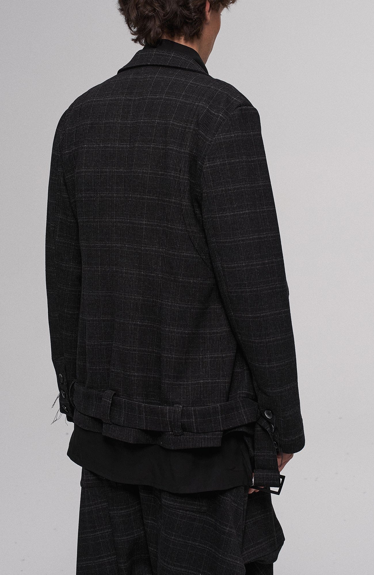 ILNya Nieternite Nifutur Deconstructed Detachable Plaid Blazer