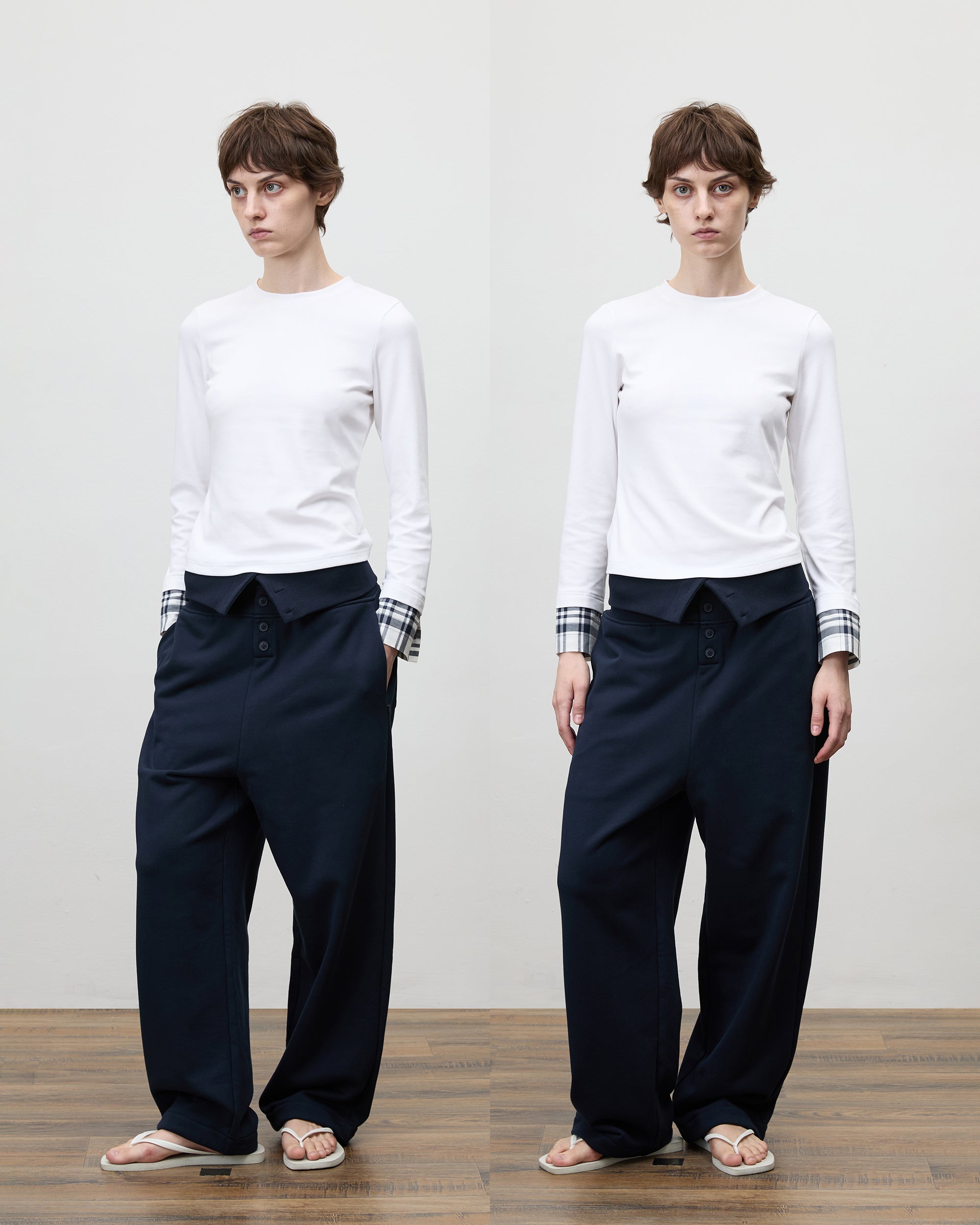 COMMAND N High-Waist Drop-Crotch Wide-Leg Sweatpants