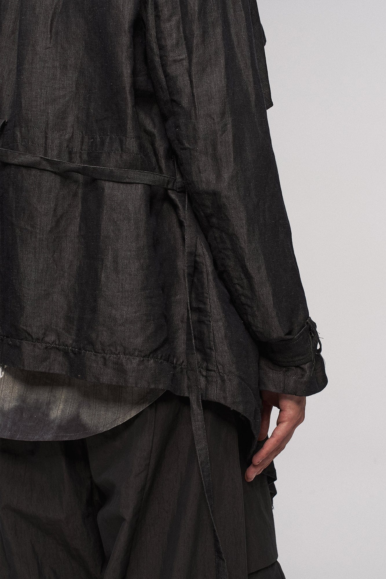 ILNya Nieternite Nifutur Asymmetric Draped-Flap Belted Jacket