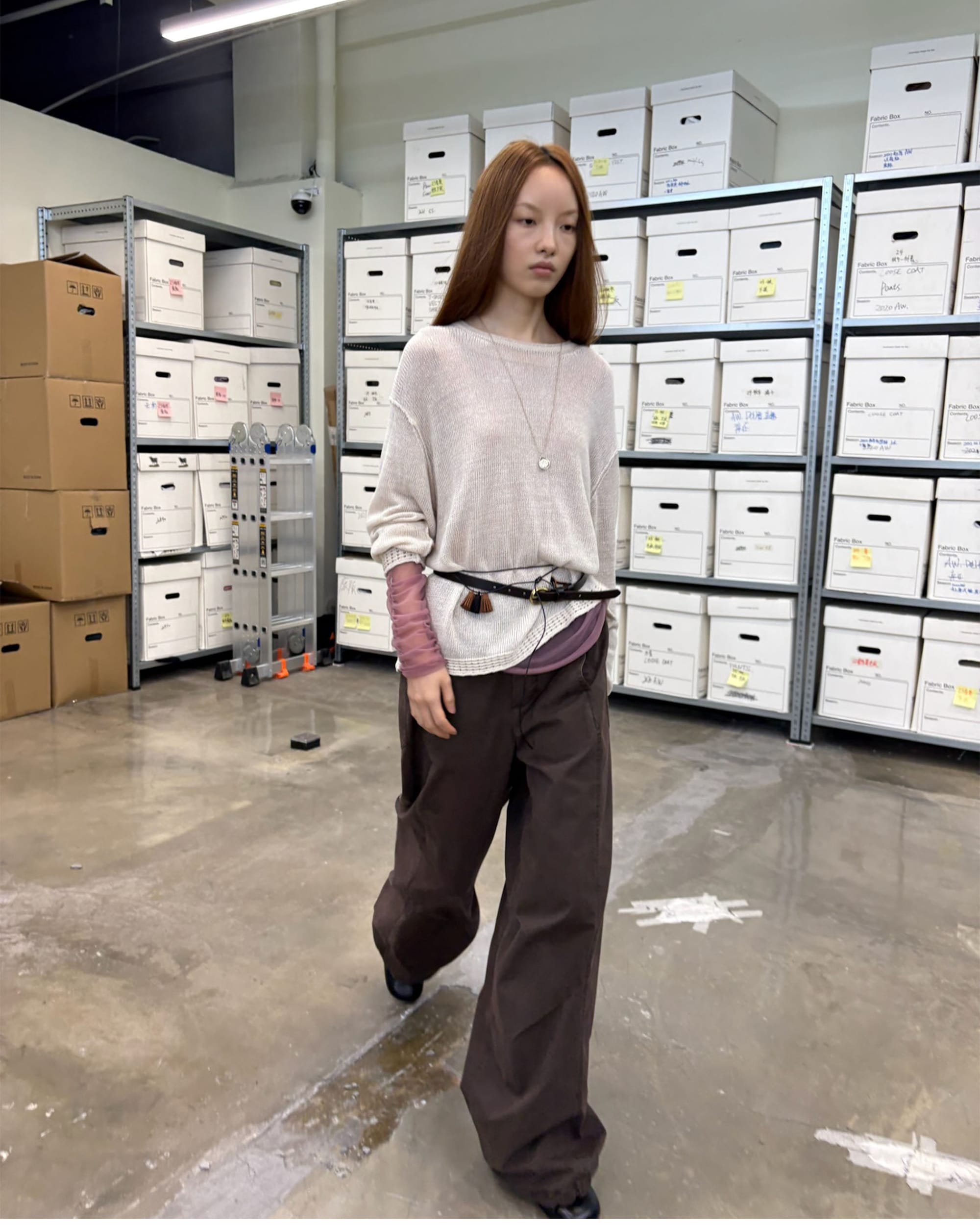 NEVERSEEZ Distressed Washed Drawstring Cuff Trousers