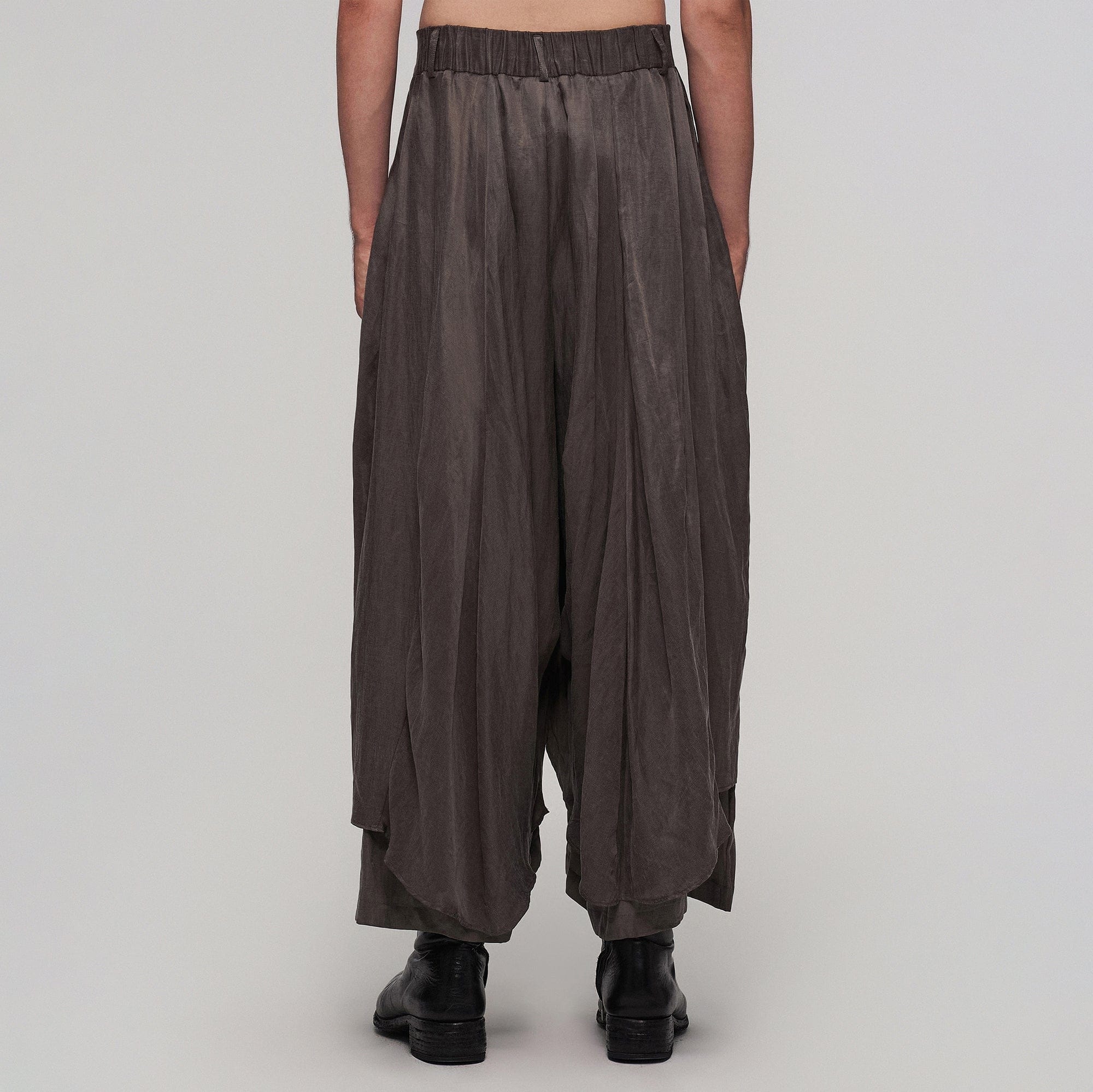 ILNya Nieternite Nifutur Asymmetric Tencel-Linen Blend Layered Skort