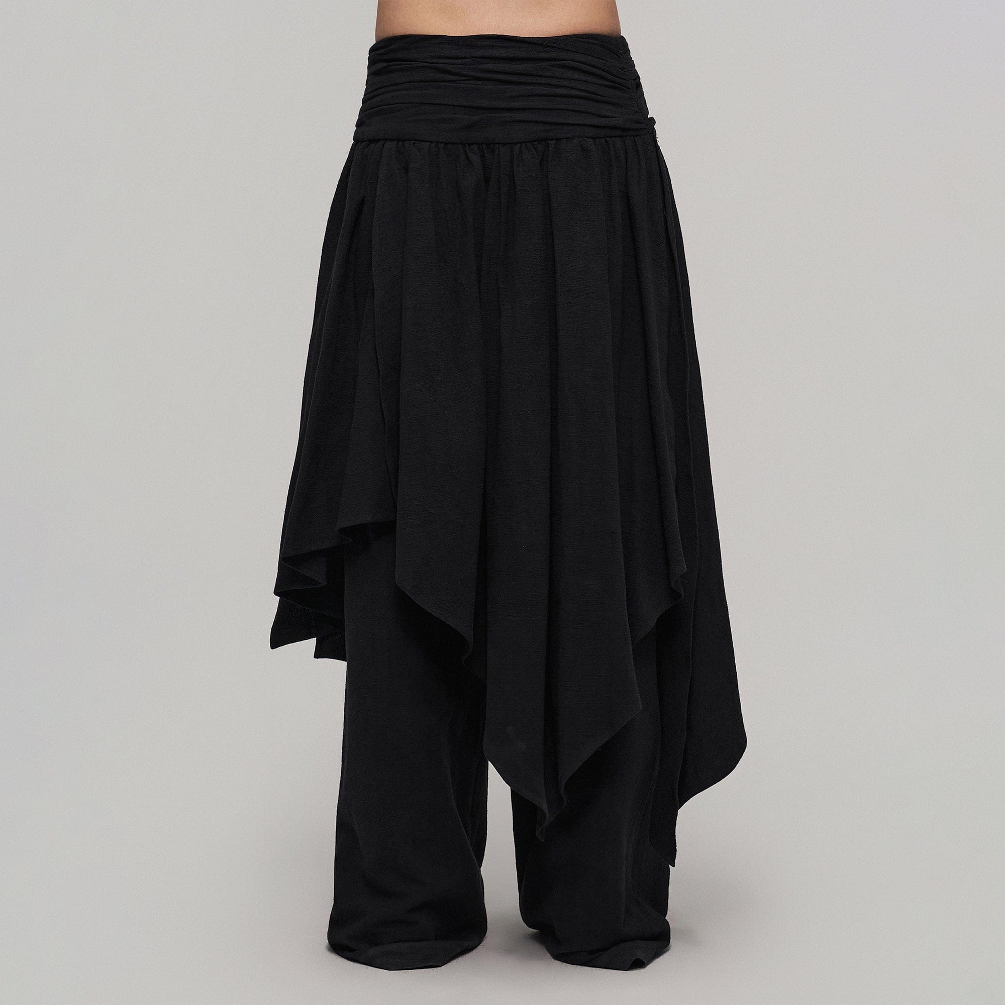 ILNya Nieternite Nifutur Crinkled Flap Cotton-Linen Blend Skort