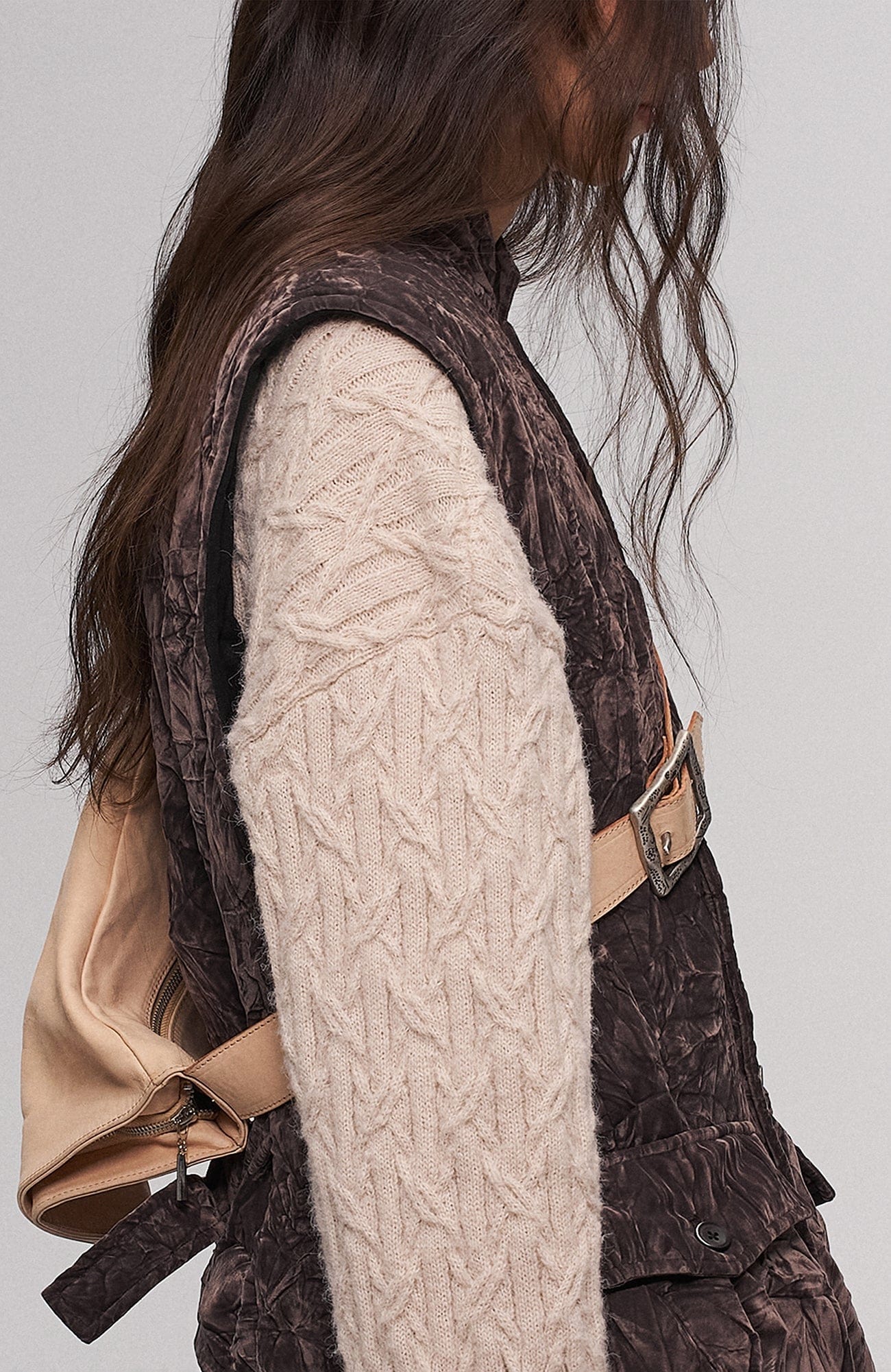 ILNya Nieternite Nifutur Asym Horsehide Buckled Sling Bag