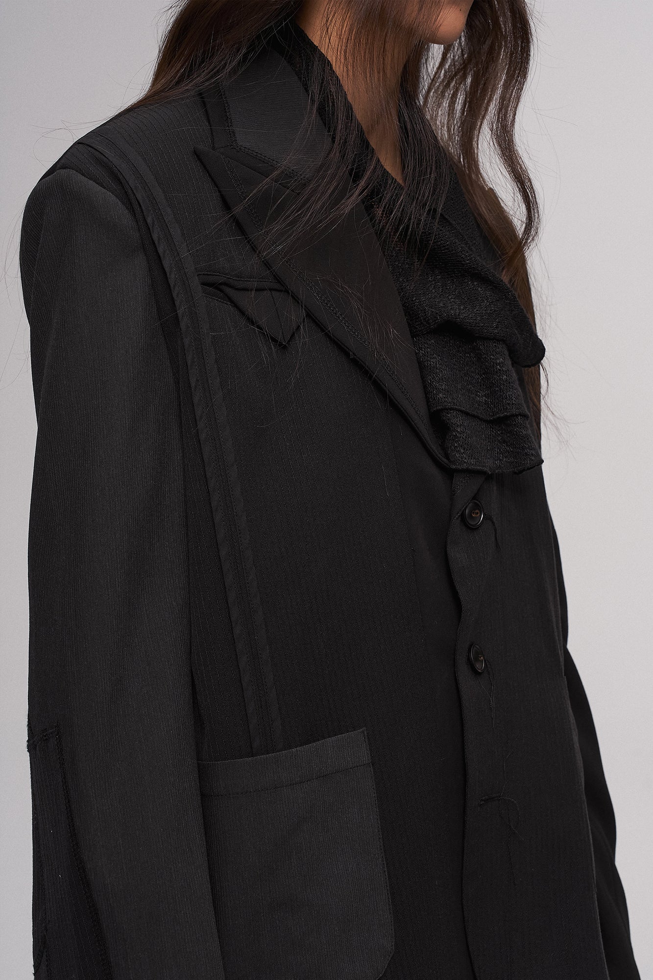 ILNya Nieternite Nifutur Asym Deconstructed Paneled Suit Jacket