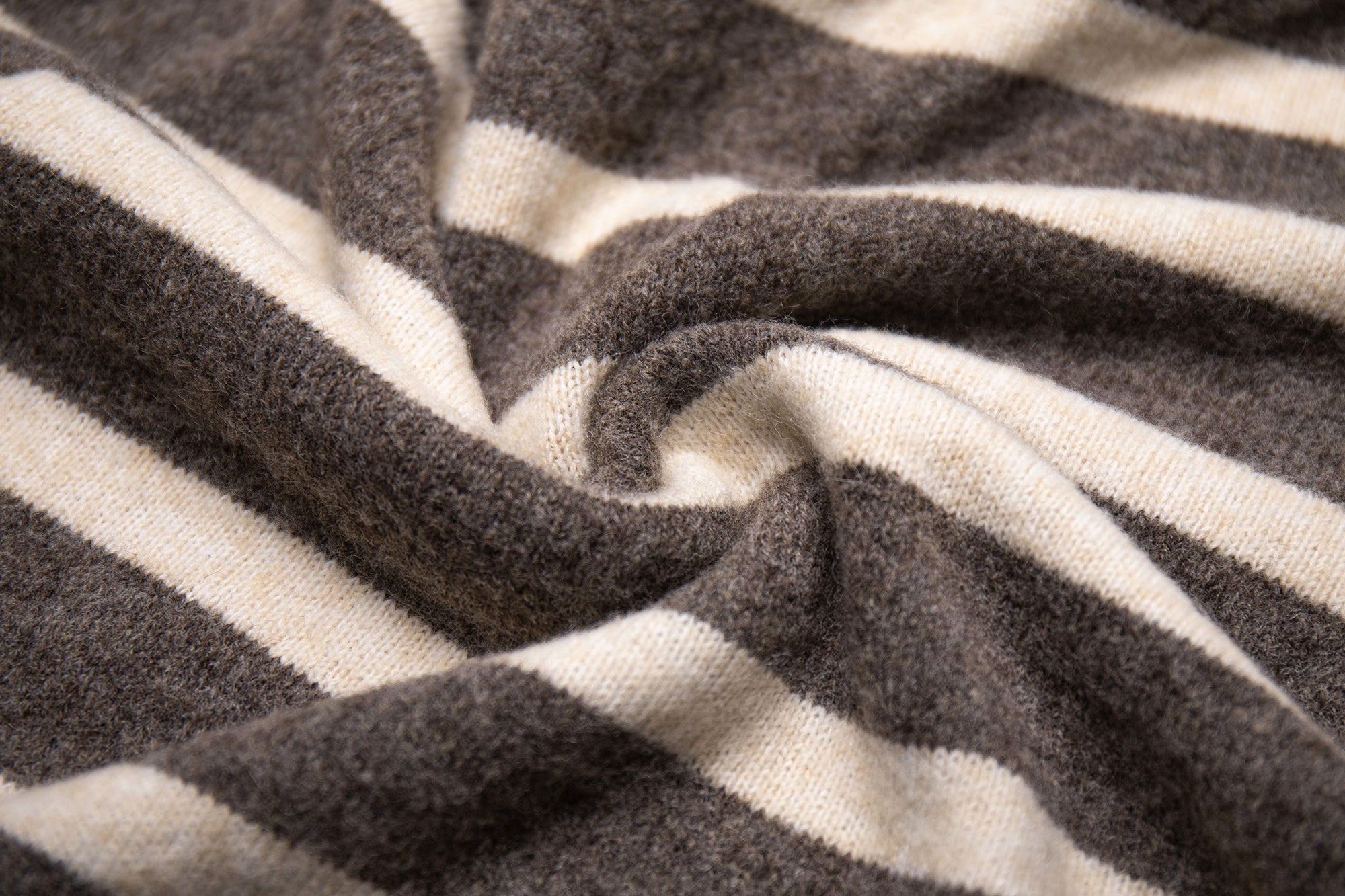 LEONSENSE Distressed Stripe Knit Pullover