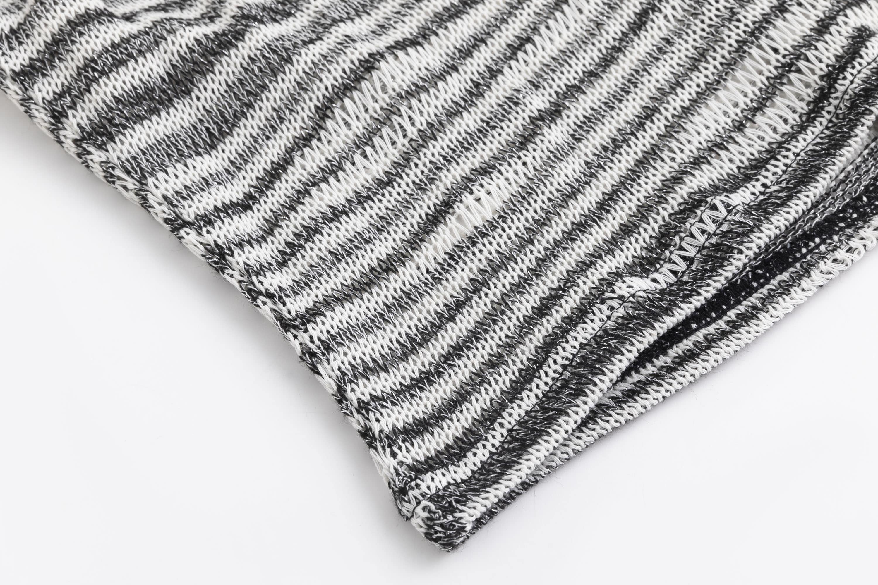 CESTNOUS Striped Sheer Hooded Long-Sleeve Tee