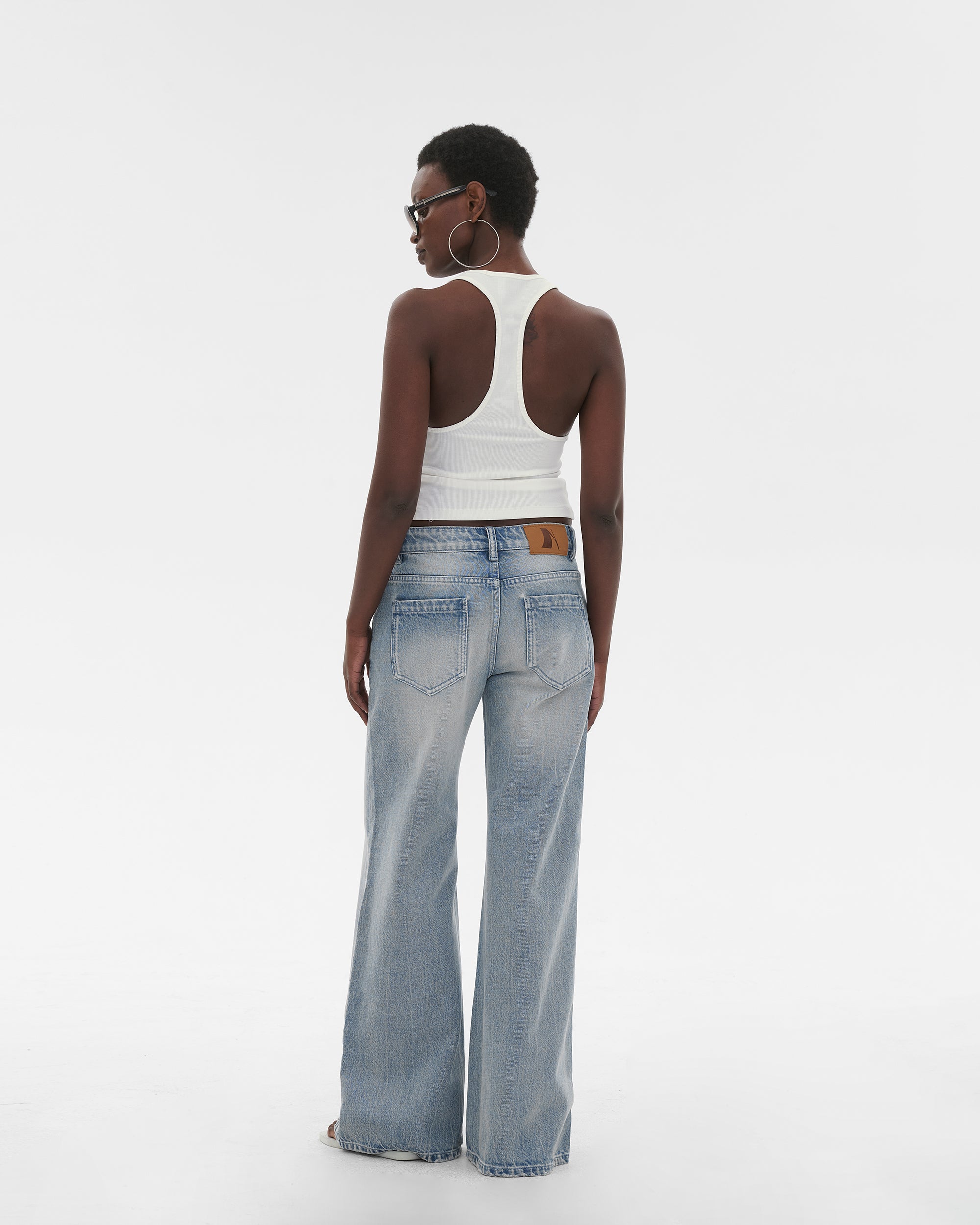 COMMAND N Retro Washed Micro-Flare Jeans