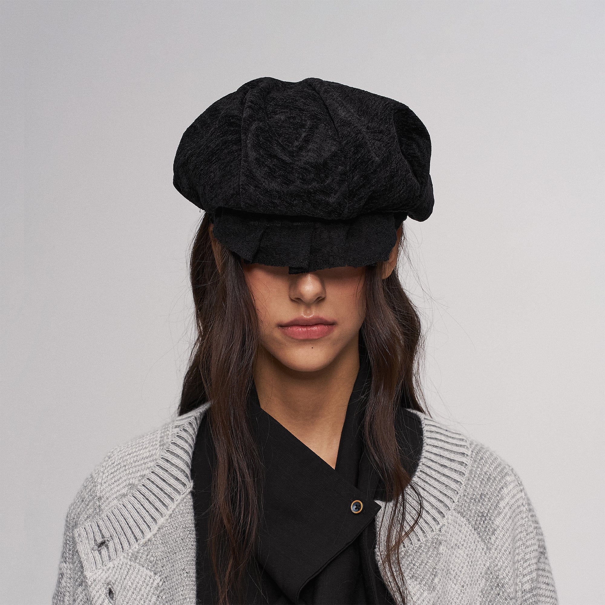 ILNya Nieternite Nifutur Lace-Jacquard Newsboy Cap