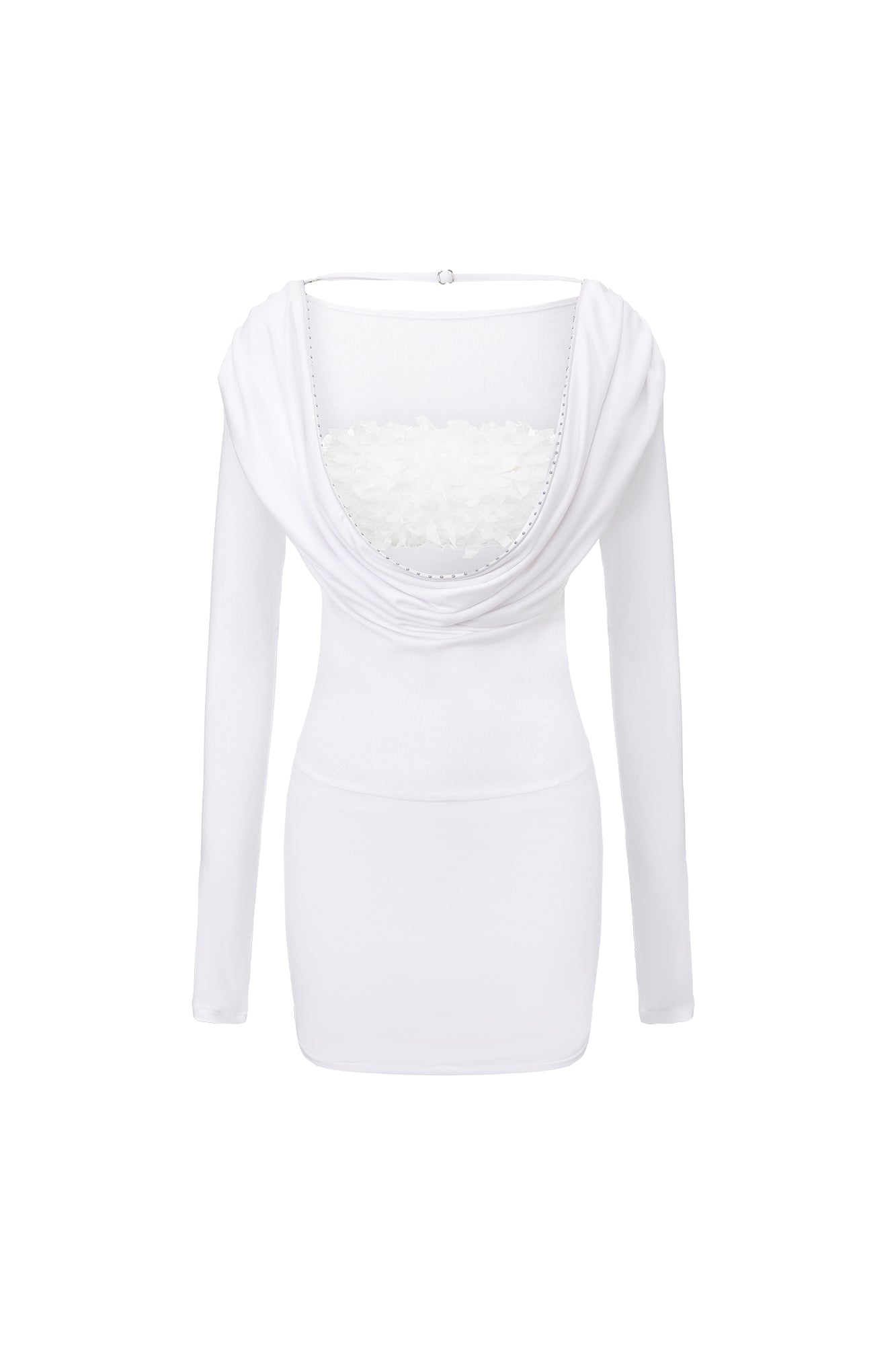 NEVER OFFEND L ANGEL Draped Off-Shoulder Slim Mini Dress