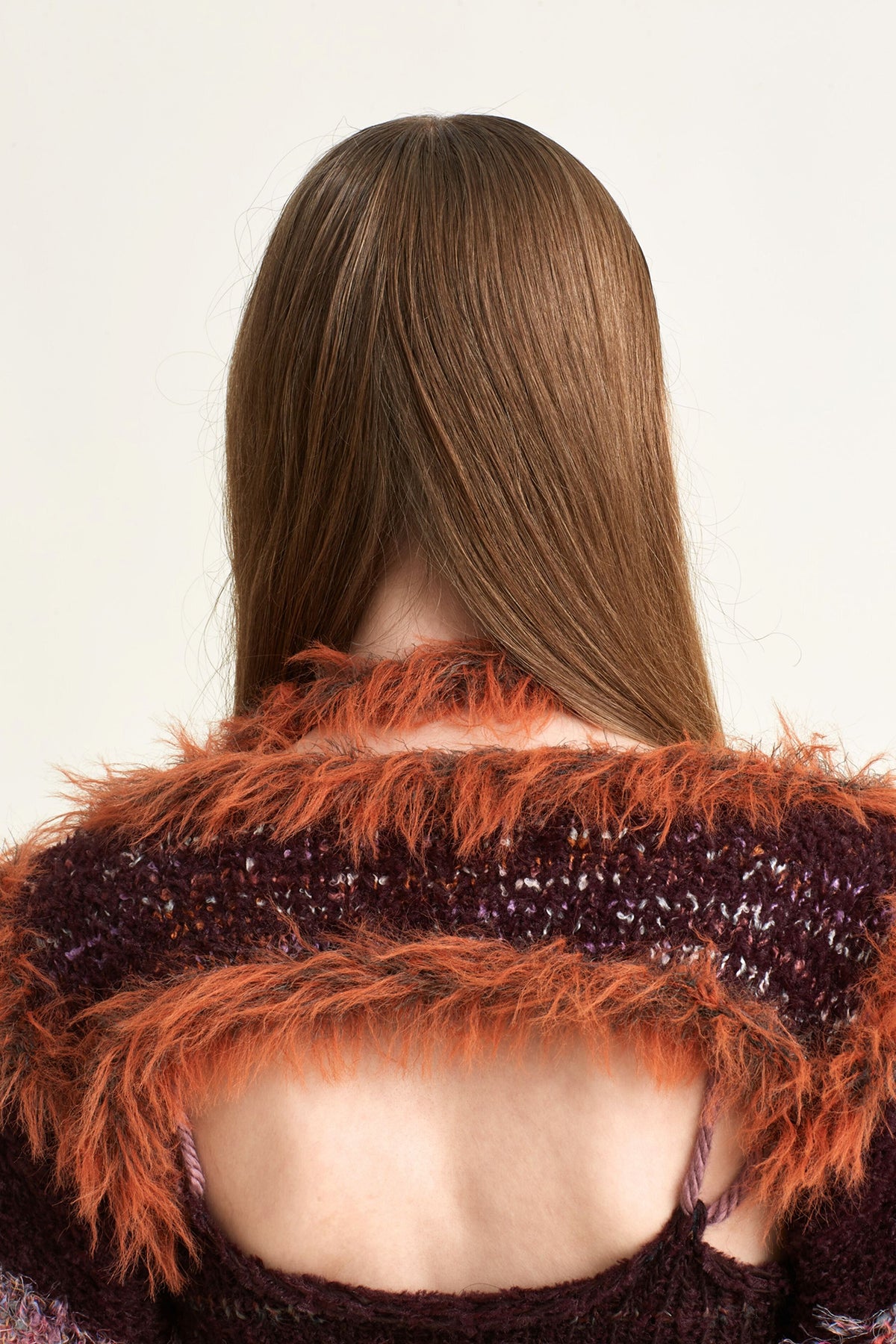 JUEJUEWORKS Fuzzy Trim Sleeve Shrug
