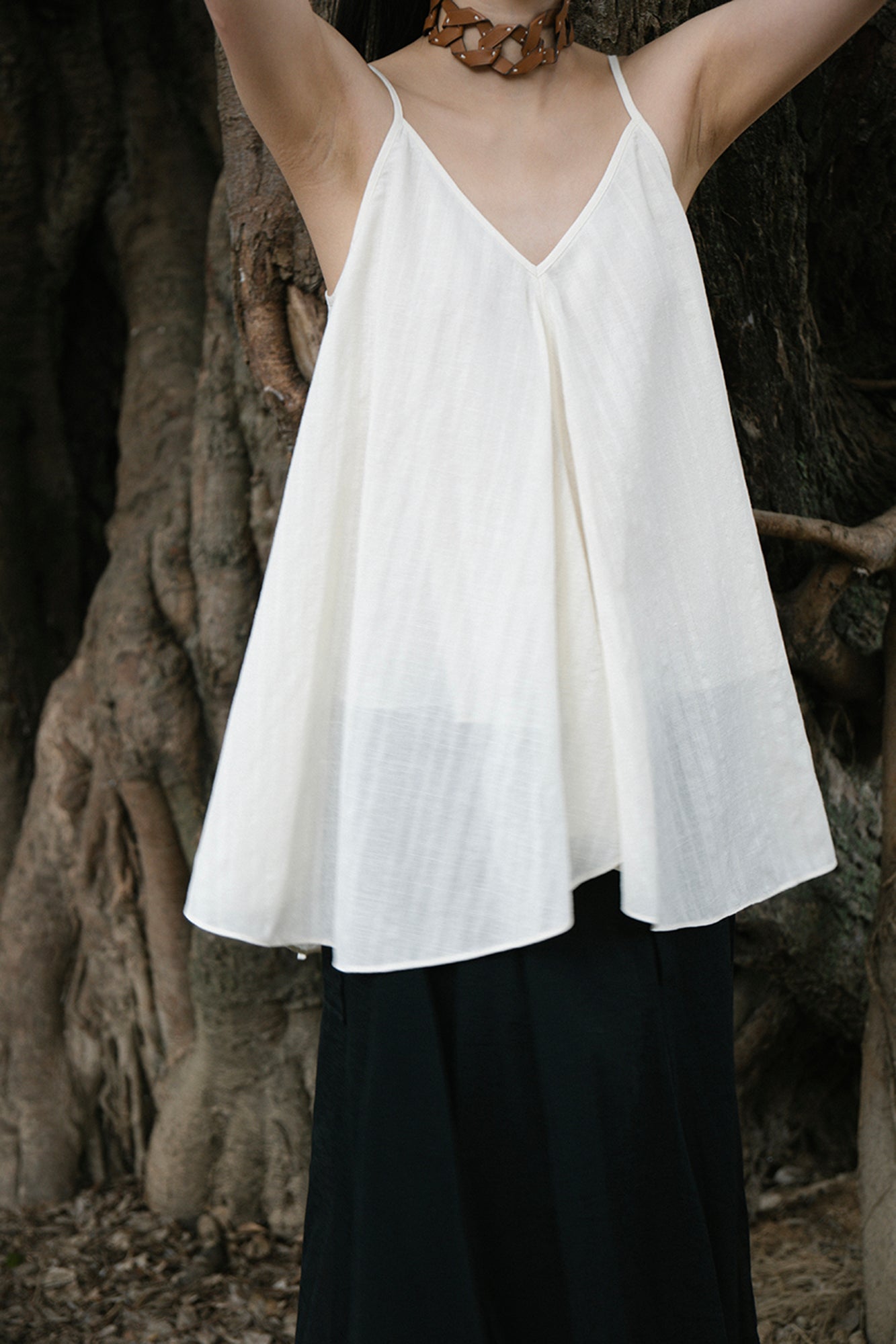 CAIRA Draped Panel Cami Top