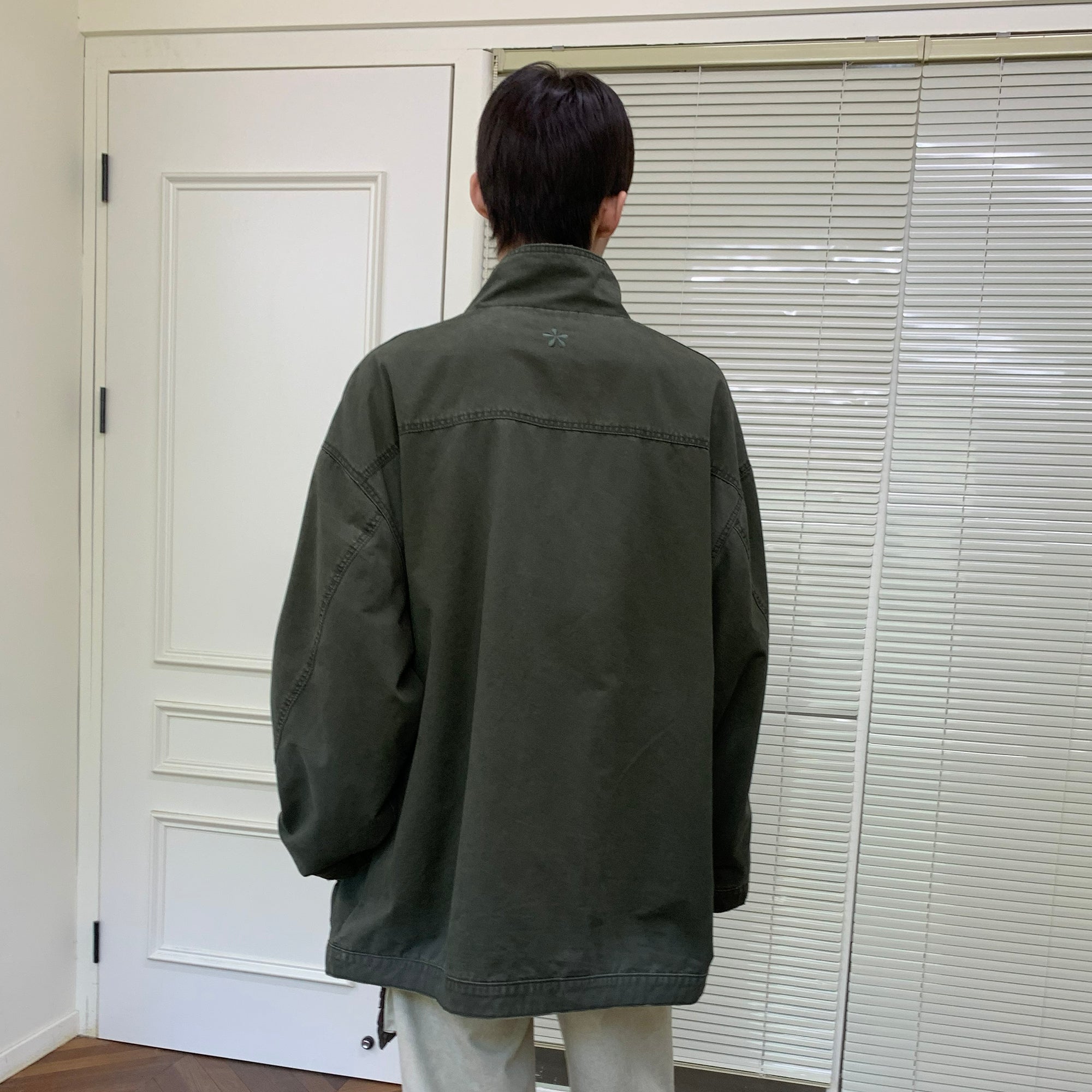 NEVERSEEZ Frayed Multi-Pocket Utility Jacket