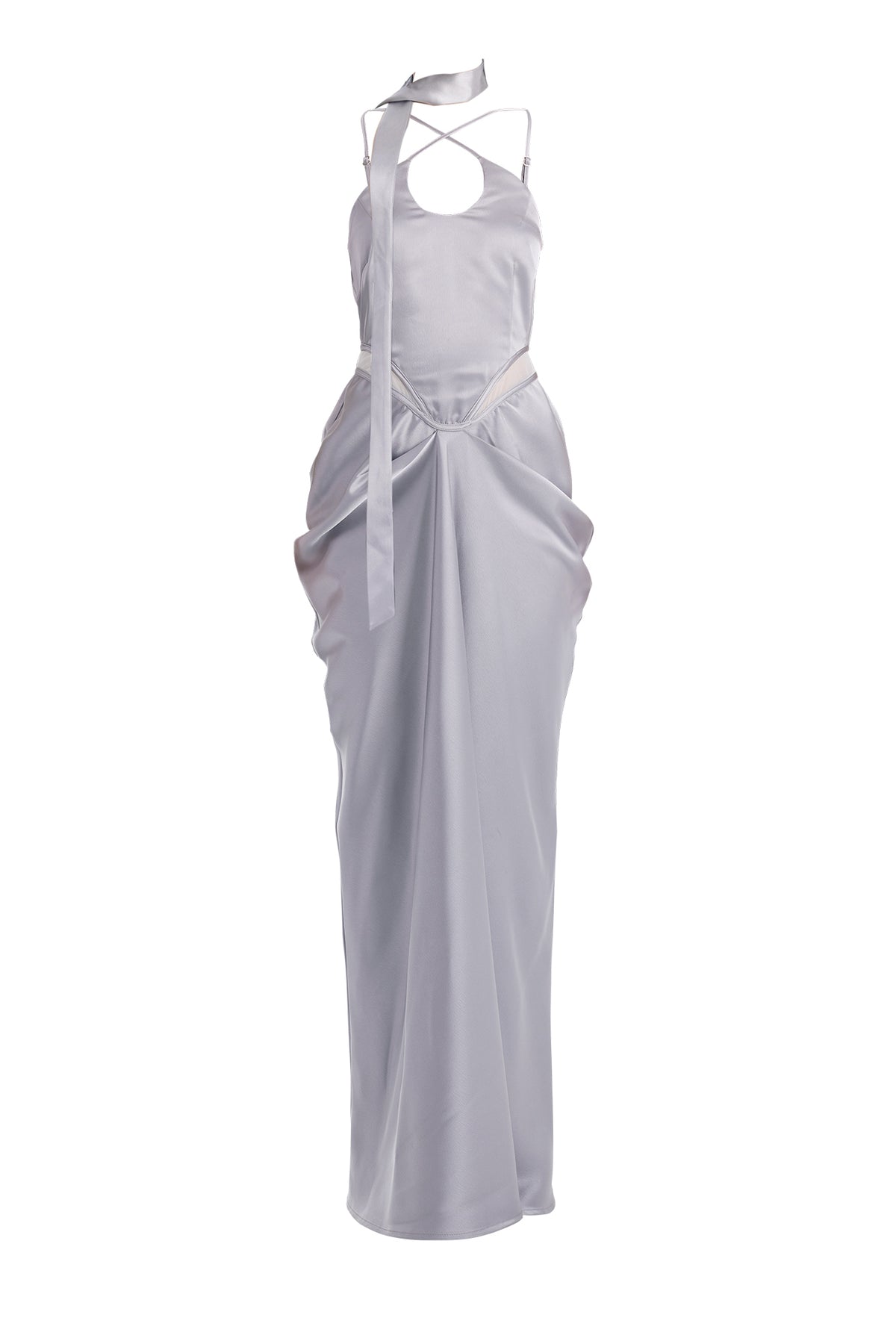 TINY IN STUDIO Spliced Cut-Out Ruched Dress