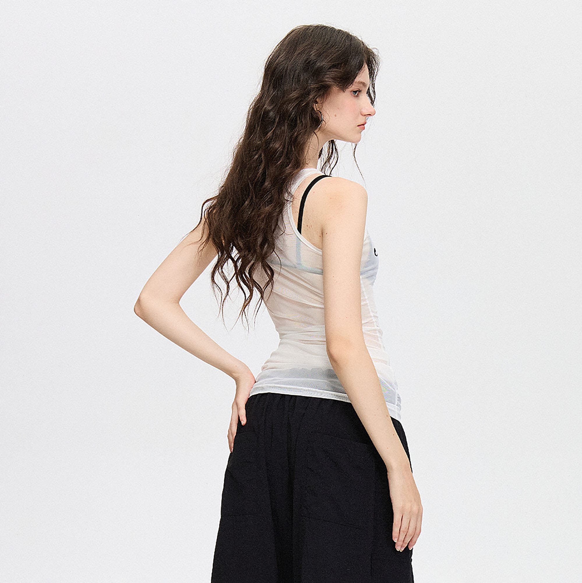 AE30 SAINT Sheer LOGO Tank Top