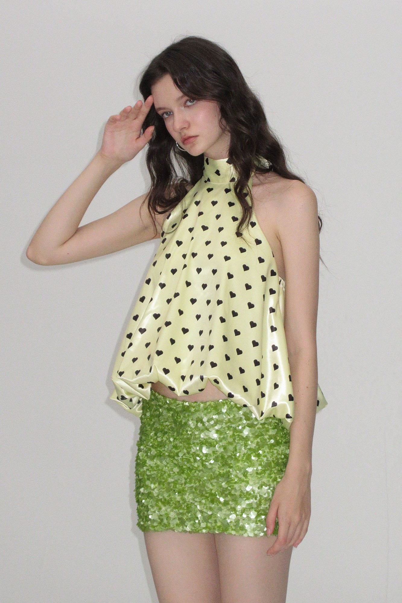 AE30 SAINT Sequin Bodycon Mini Skirt