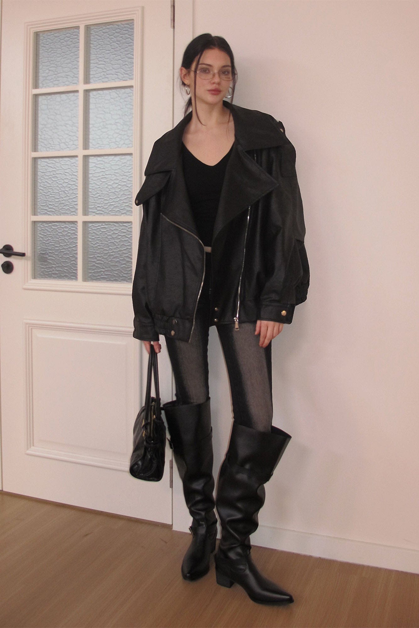 AE30 SAINT Retro Washed Slim Flared Jeans