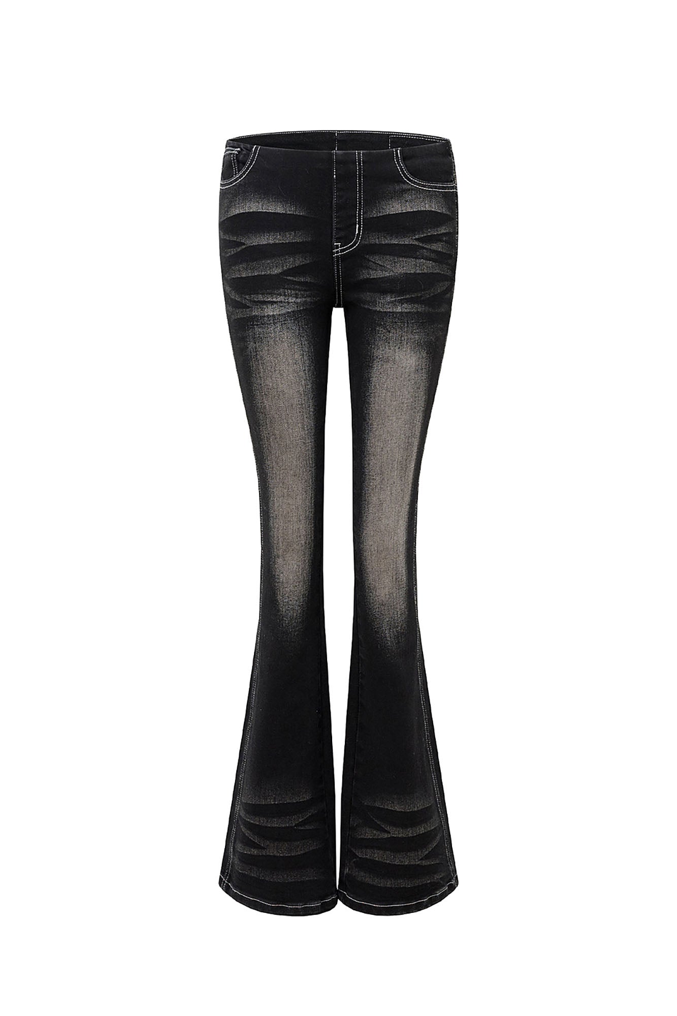 AE30 SAINT Retro Washed Slim Flared Jeans