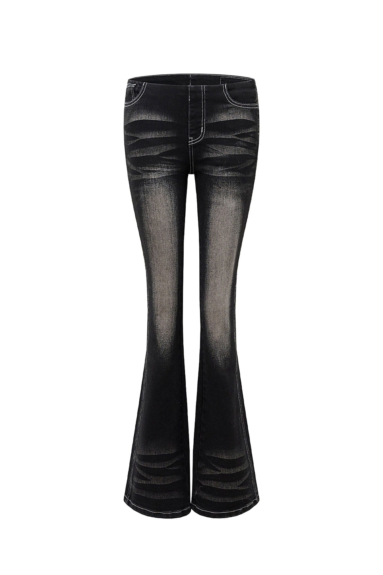 AE30 SAINT Retro Washed Slim Flared Jeans