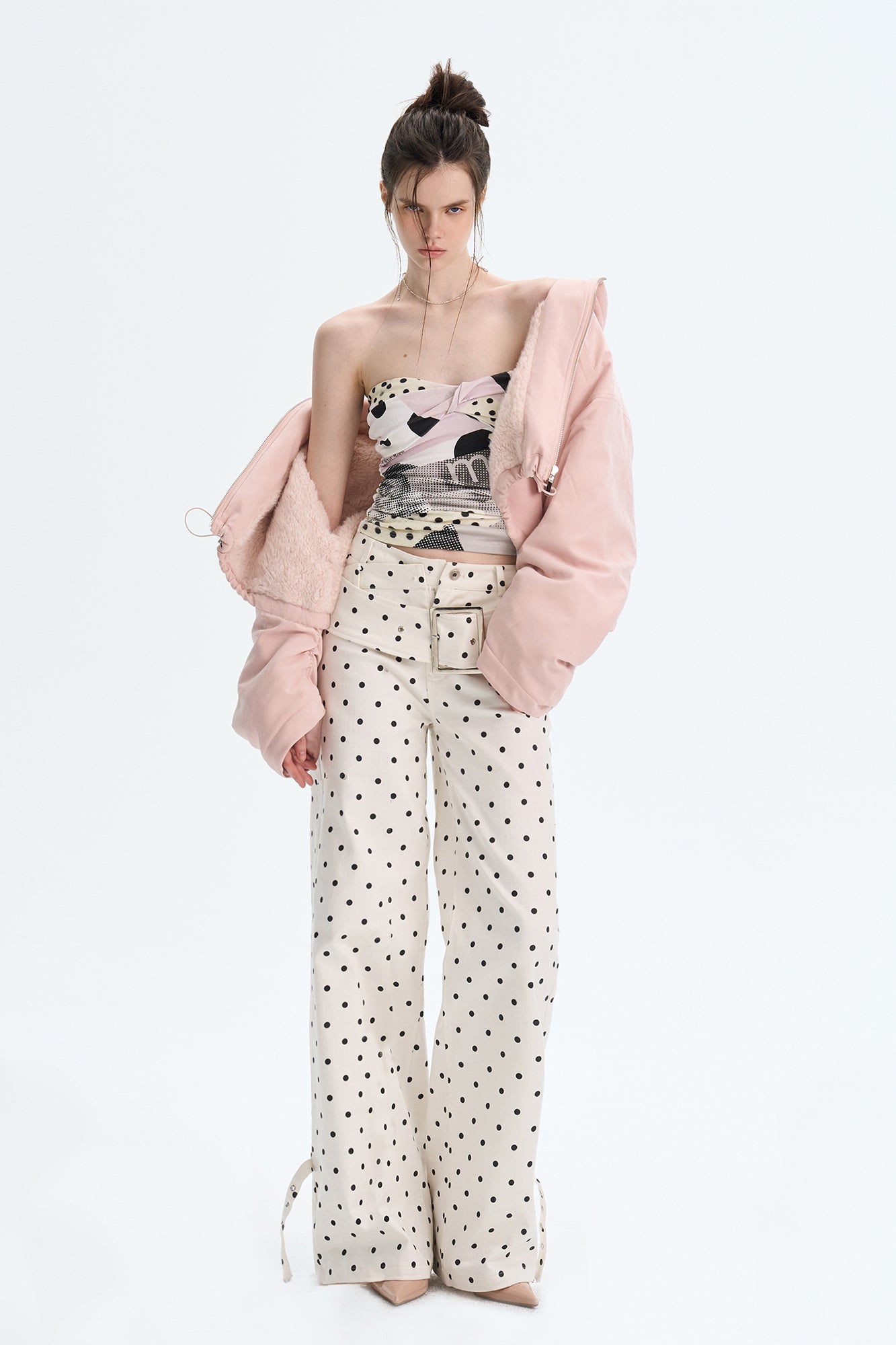 THE NEVERMORE Faux Fur Lined Cropped Parka