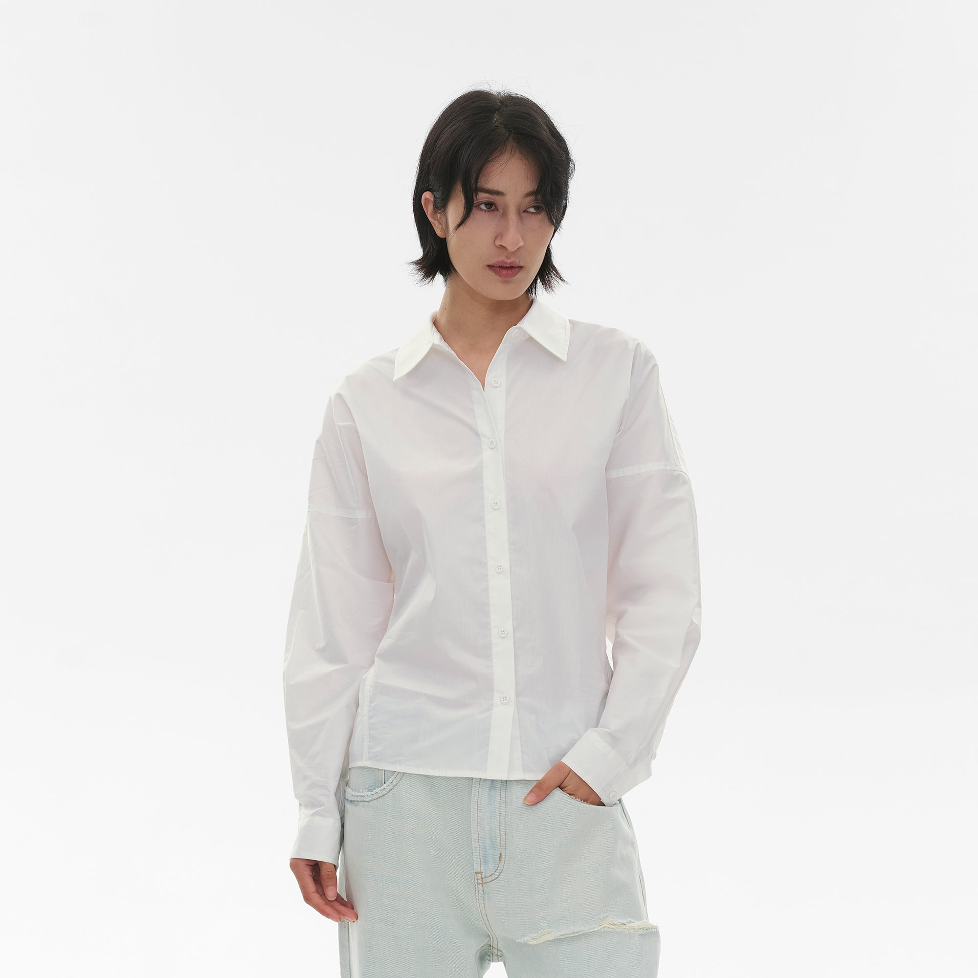 COMMAND N Lime Cinched Hem Relaxed Shirt