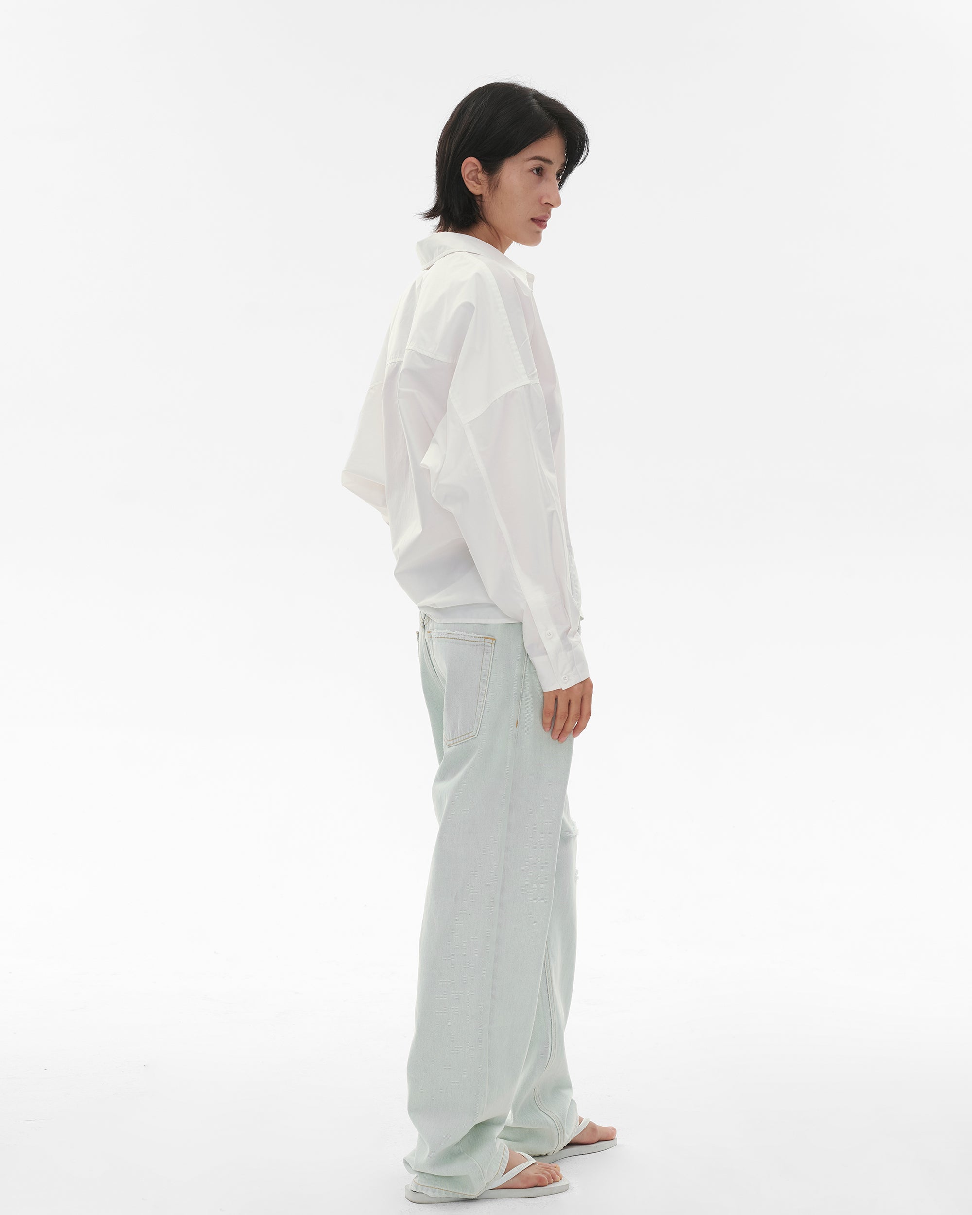 COMMAND N Lime Cinched Hem Relaxed Shirt