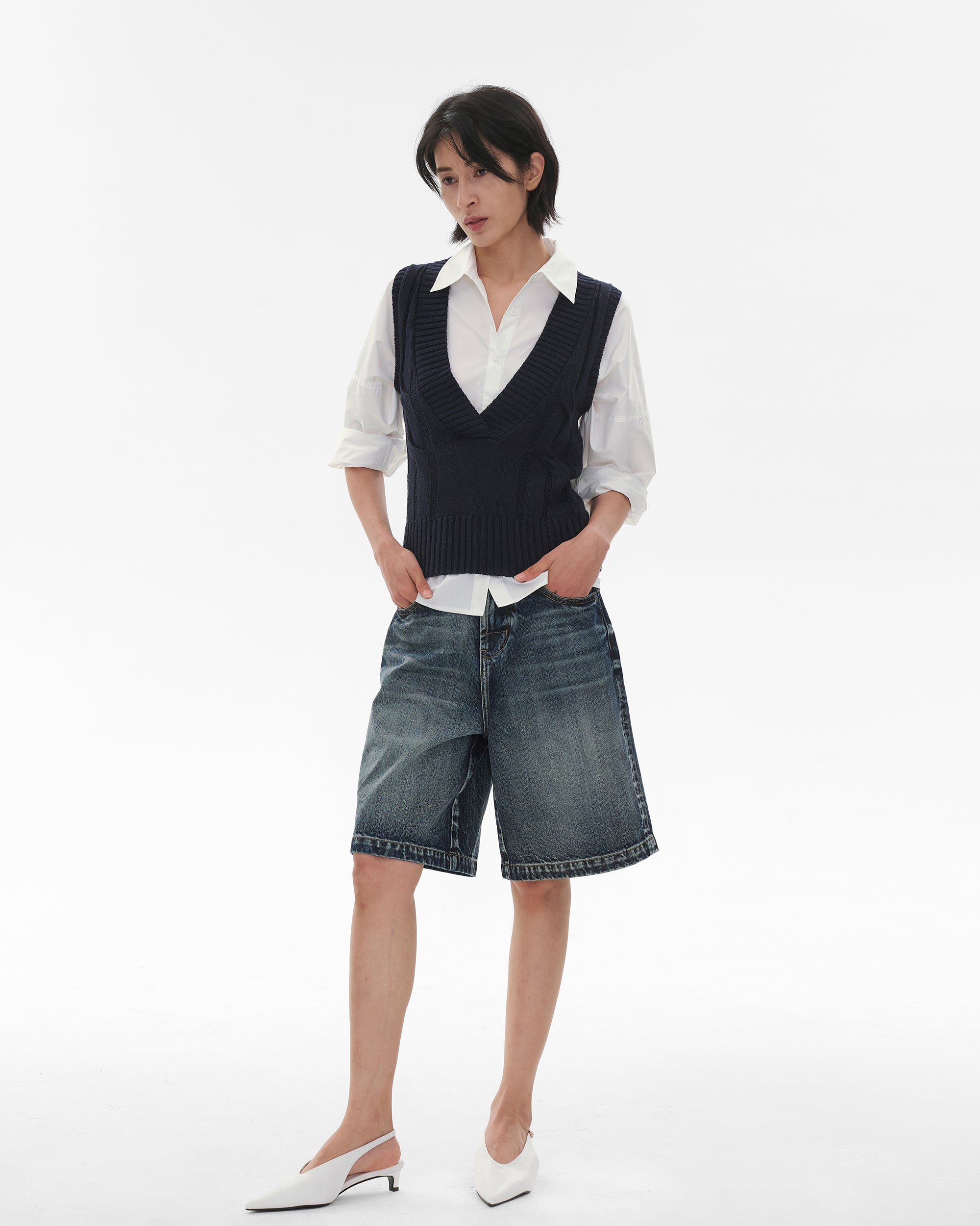 COMMAND N Lime Cinched Hem Relaxed Shirt