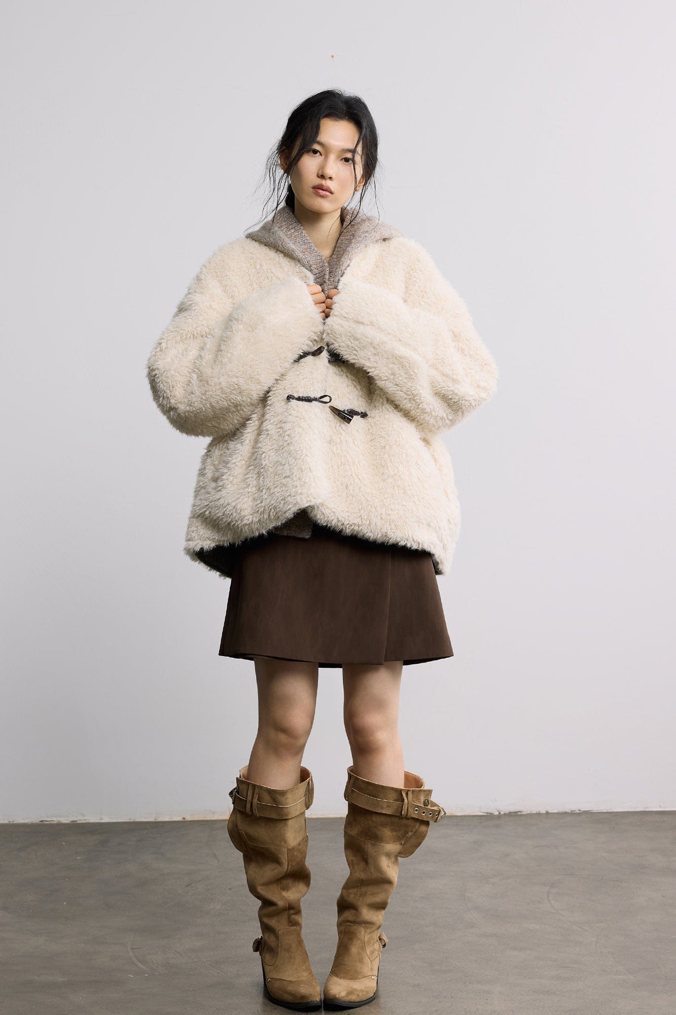 SAME FLOW Reversible Wool-Blend Fleece Jacket