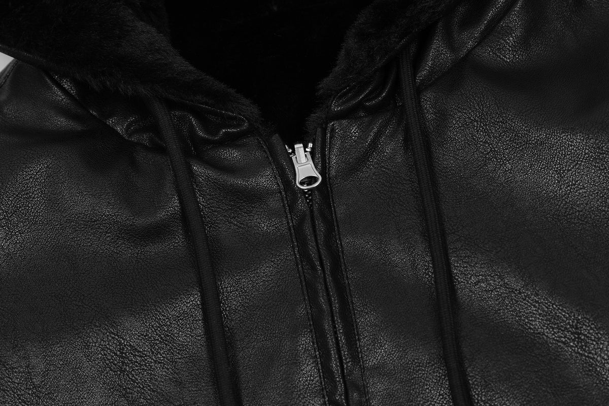 FREE CENTER Reversible Faux Fur Hooded Jacket