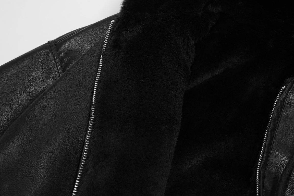 FREE CENTER Reversible Faux Fur Hooded Jacket