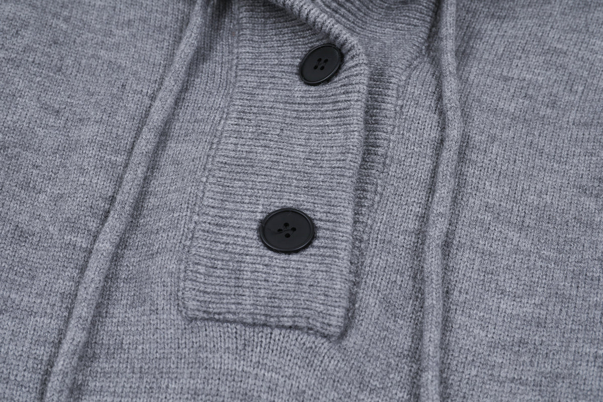 FREE CENTER Reversible Hooded Oversized Sweater