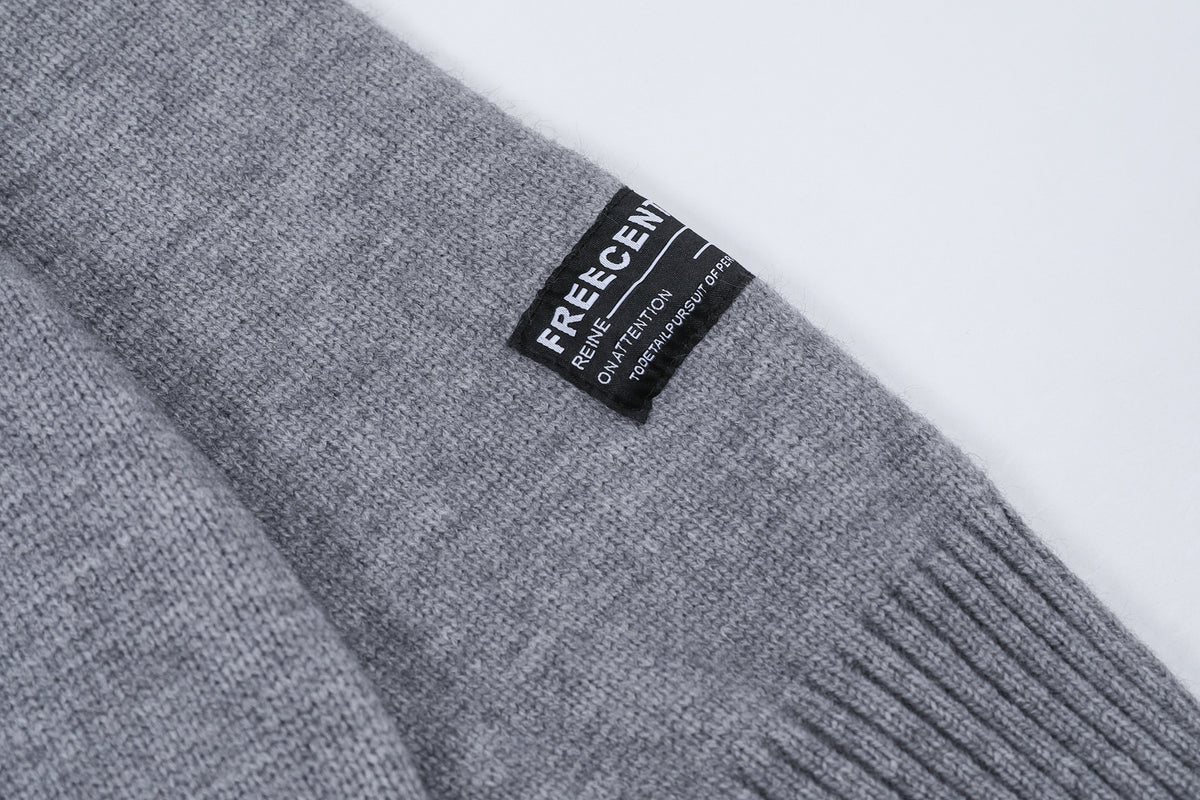 FREE CENTER Reversible Hooded Oversized Sweater