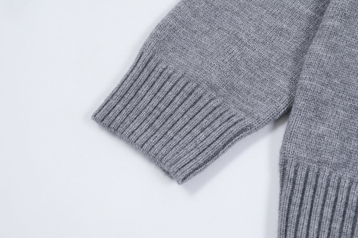 FREE CENTER Reversible Hooded Oversized Sweater