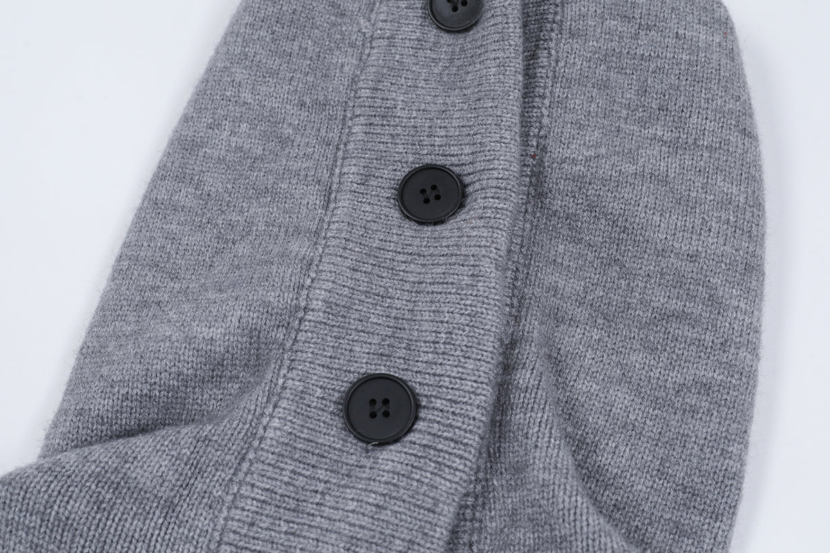 FREE CENTER Reversible Hooded Oversized Sweater