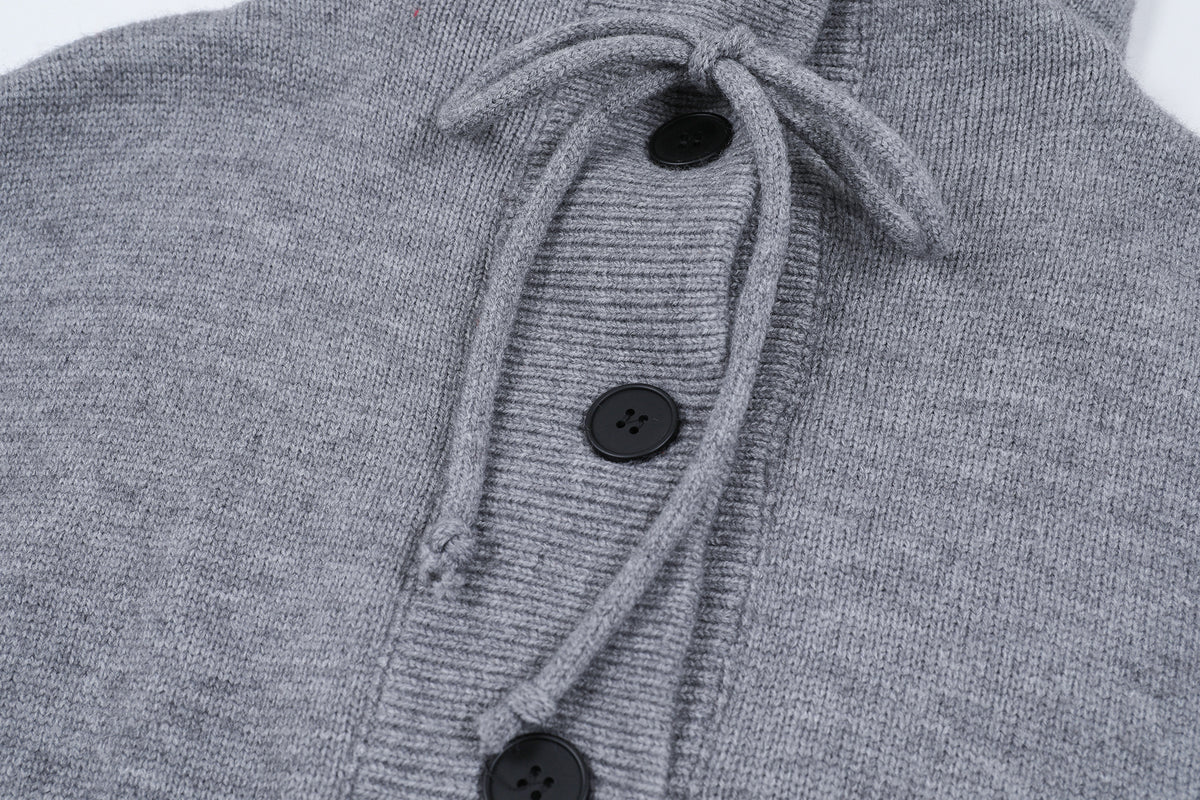 FREE CENTER Reversible Hooded Oversized Sweater