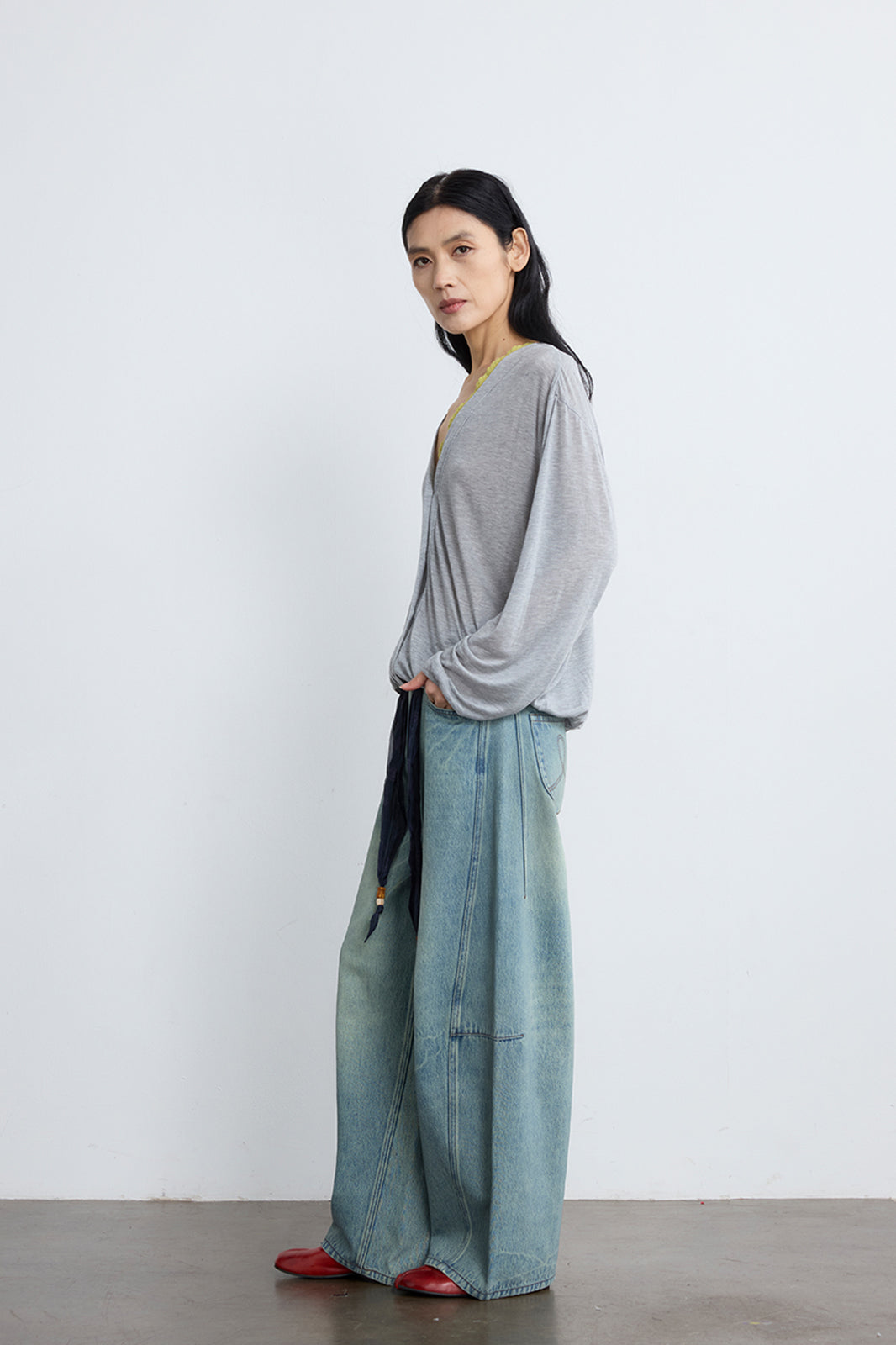 NOESE Silk-Blended Draped Cardigan