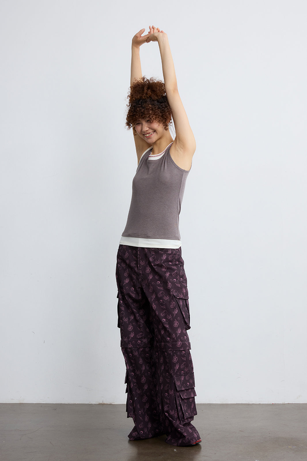 NOESE Botanical Full-Print Convertible Cargo Pants