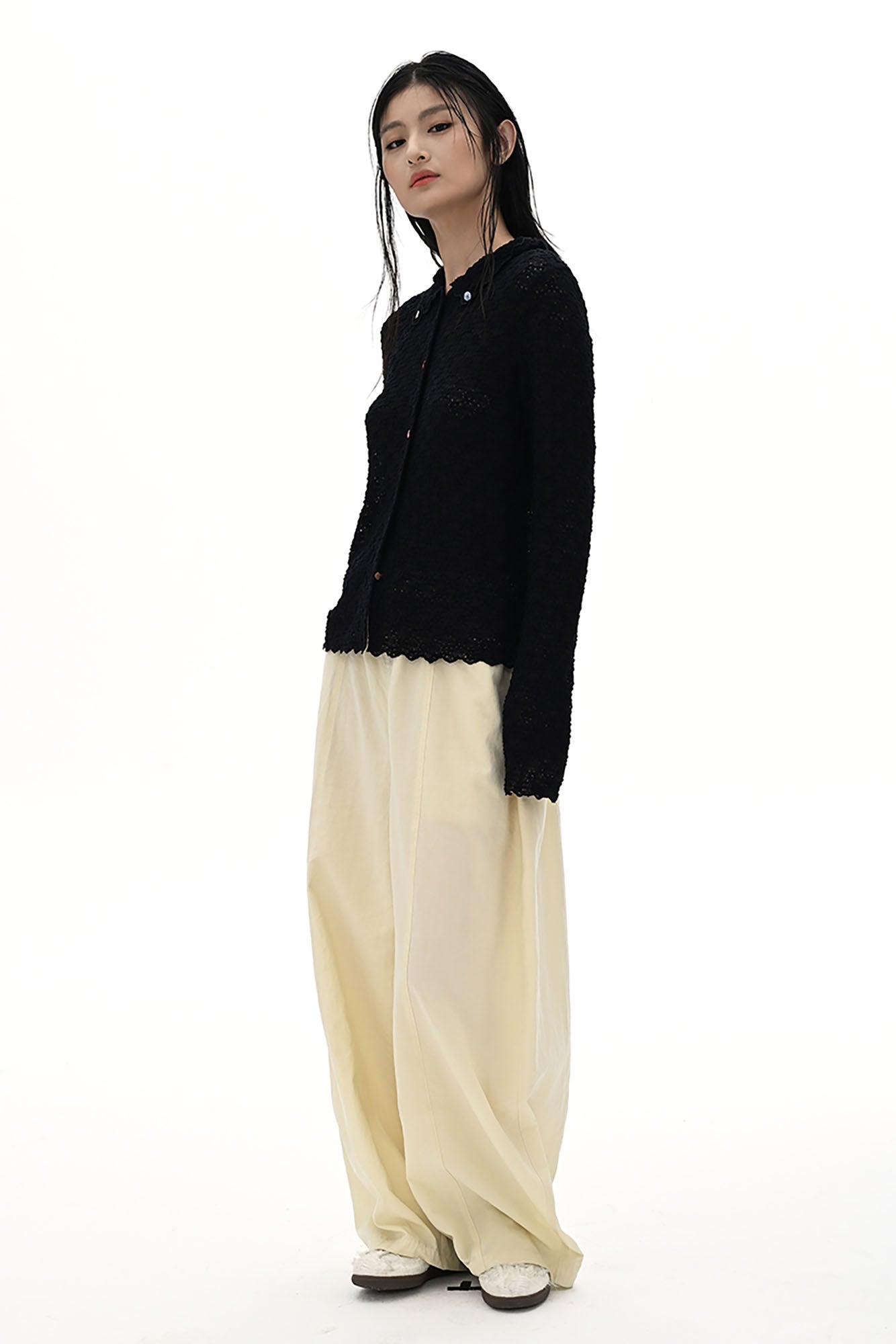 NOESE Floral-Embroidered Lace-Trimmed Cardigan