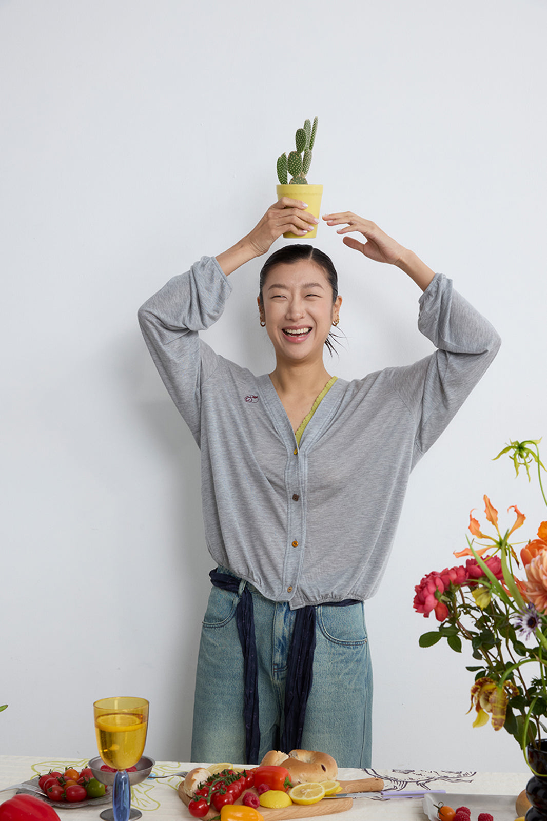 NOESE Silk-Blended Draped Cardigan