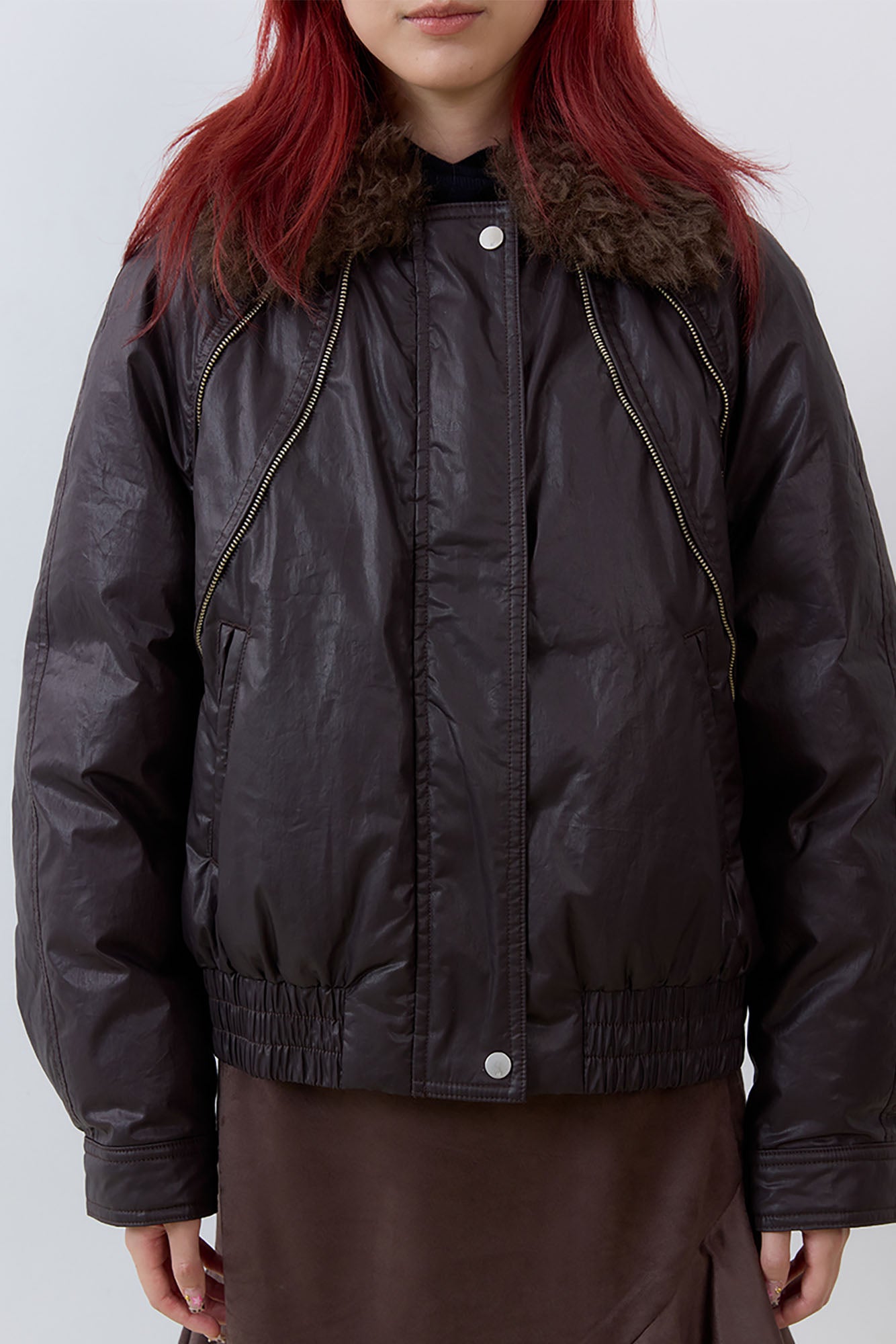 NOESE Detachable Faux Fur Collar Waterproof Down Jacket