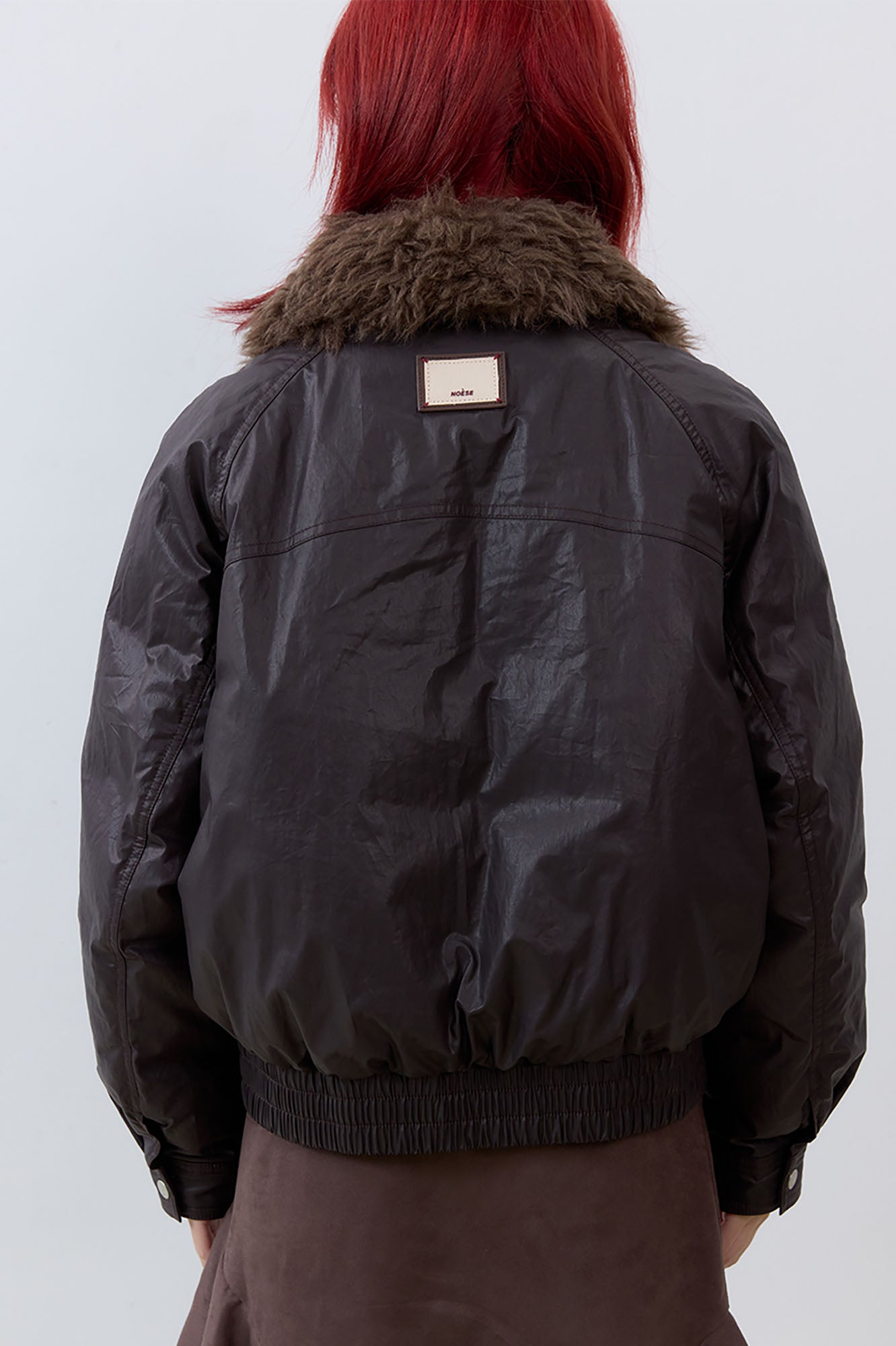 NOESE Detachable Faux Fur Collar Waterproof Down Jacket
