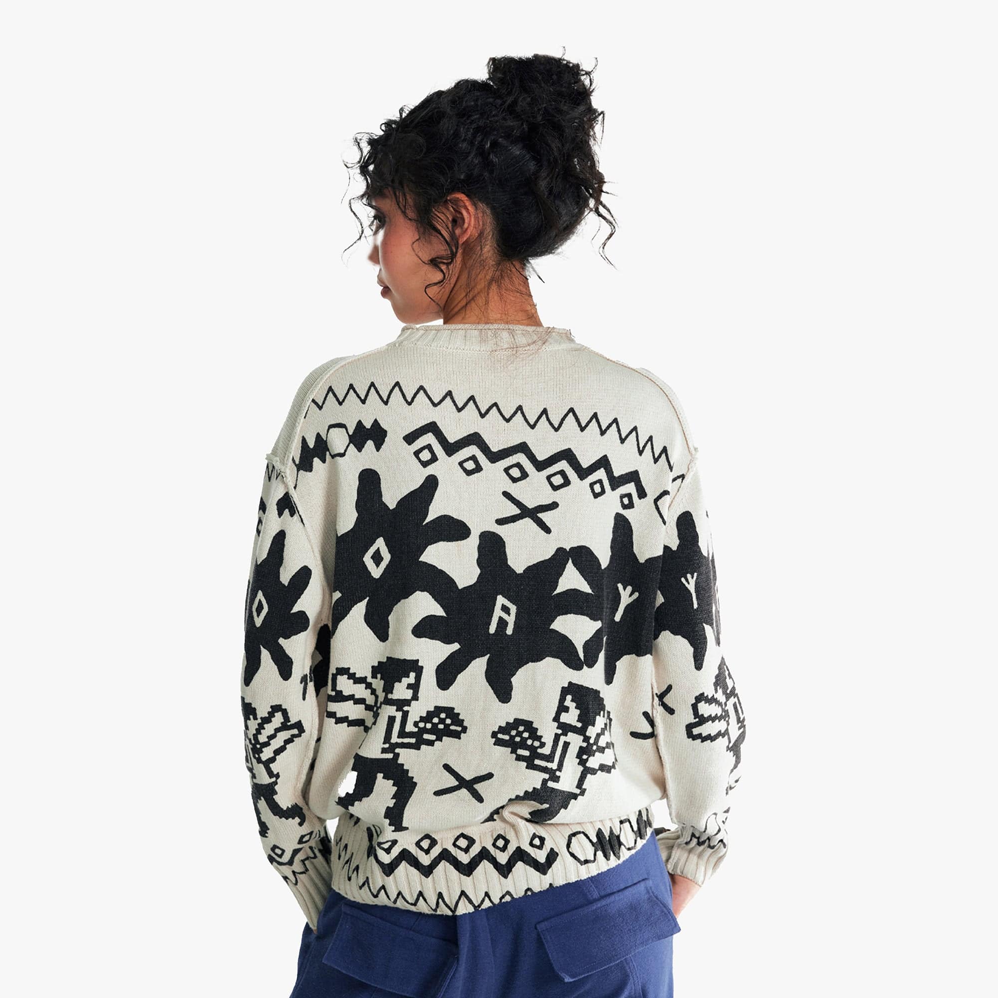 1997 POSTOFFICE Fair Isle Full-Print Sweater