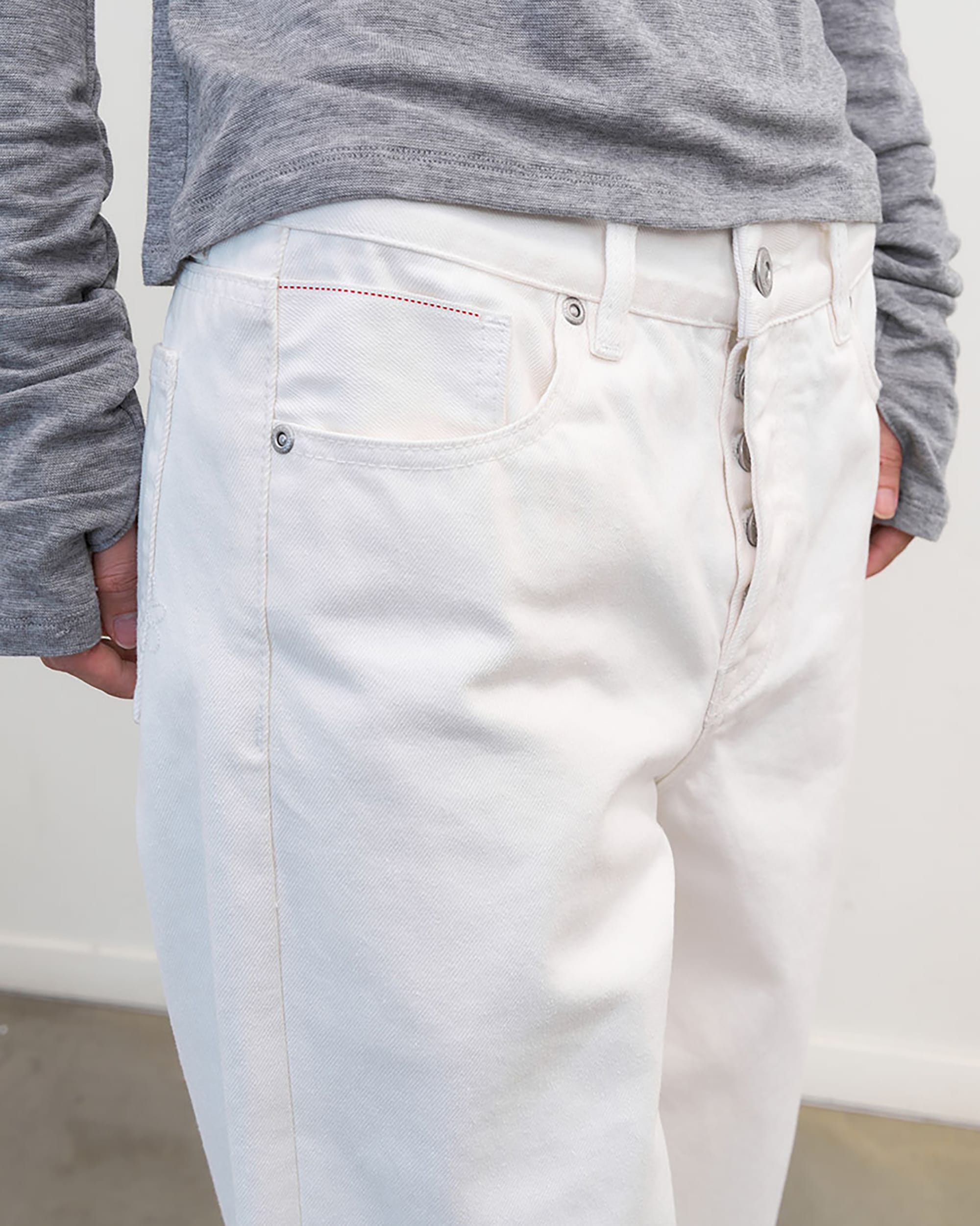 NEVERSEEZ Narrow-Selvedge Straight-Leg Jeans