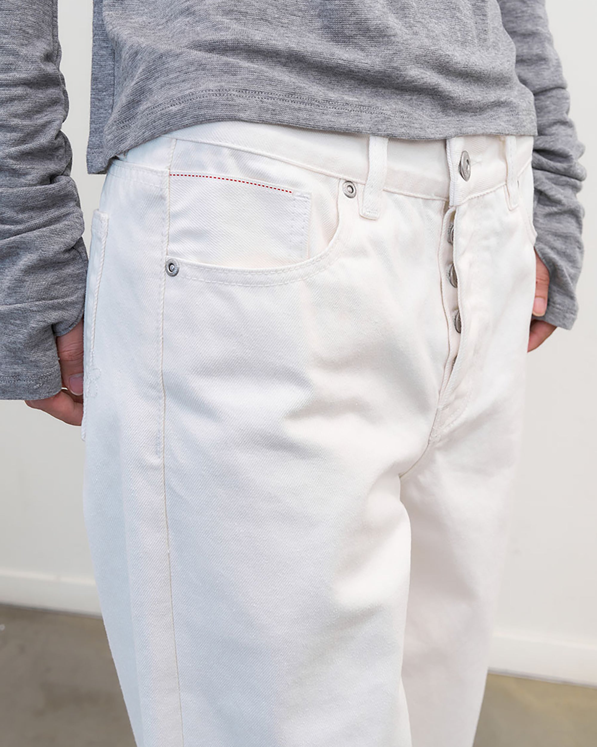 NEVERSEEZ Narrow-Selvedge Straight-Leg Jeans