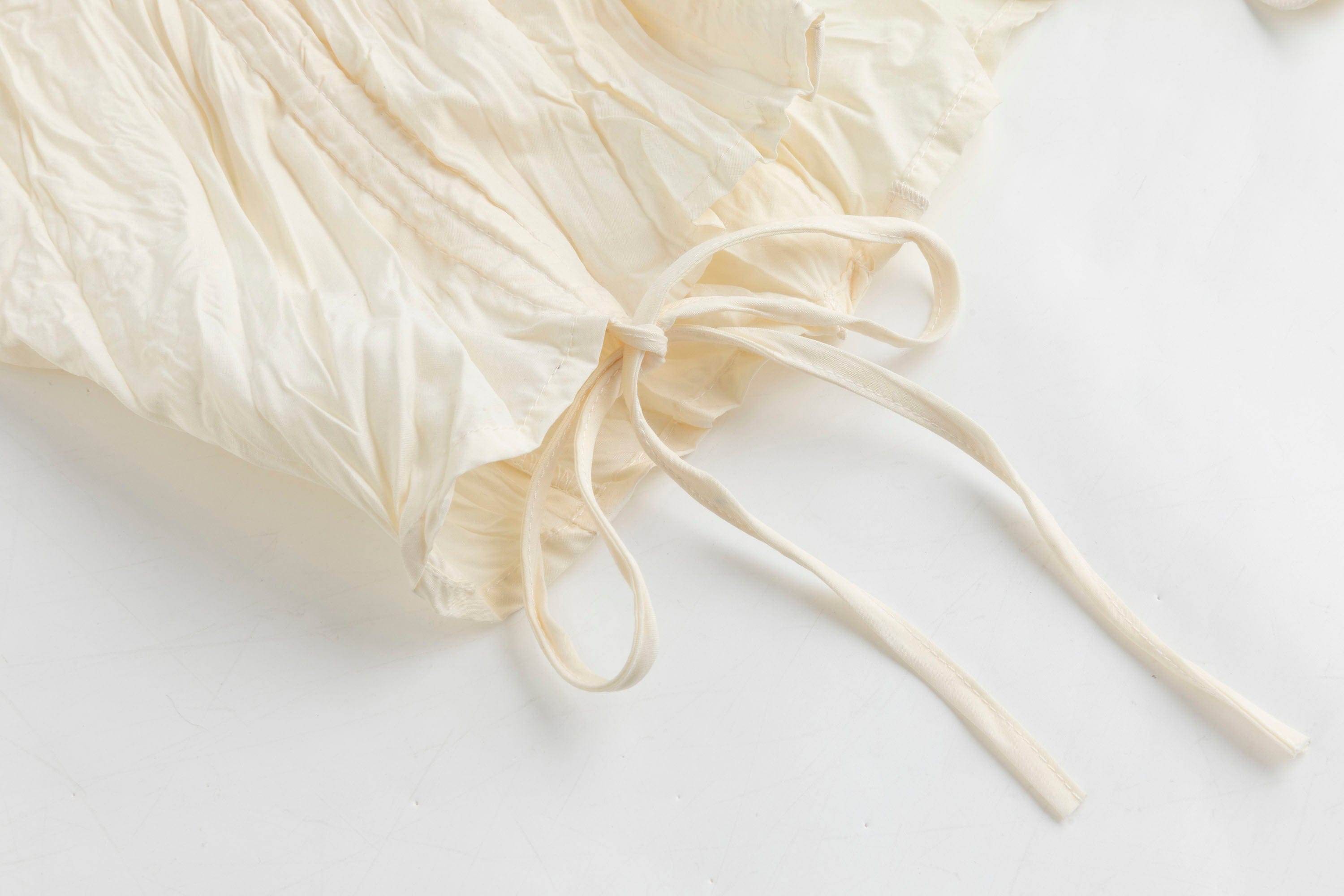 CESTNOUS Ruched Ruffle Spliced Shirt