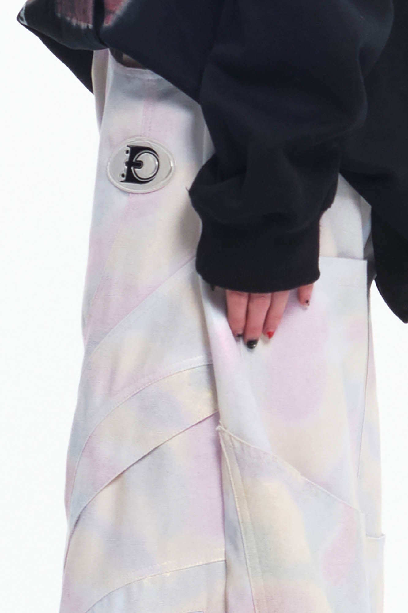 EMBRYO Deconstructed Iridescent Camo Wide-Leg Pants, premium urban and streetwear designers apparel on PROJECTISR.com, EMBRYO