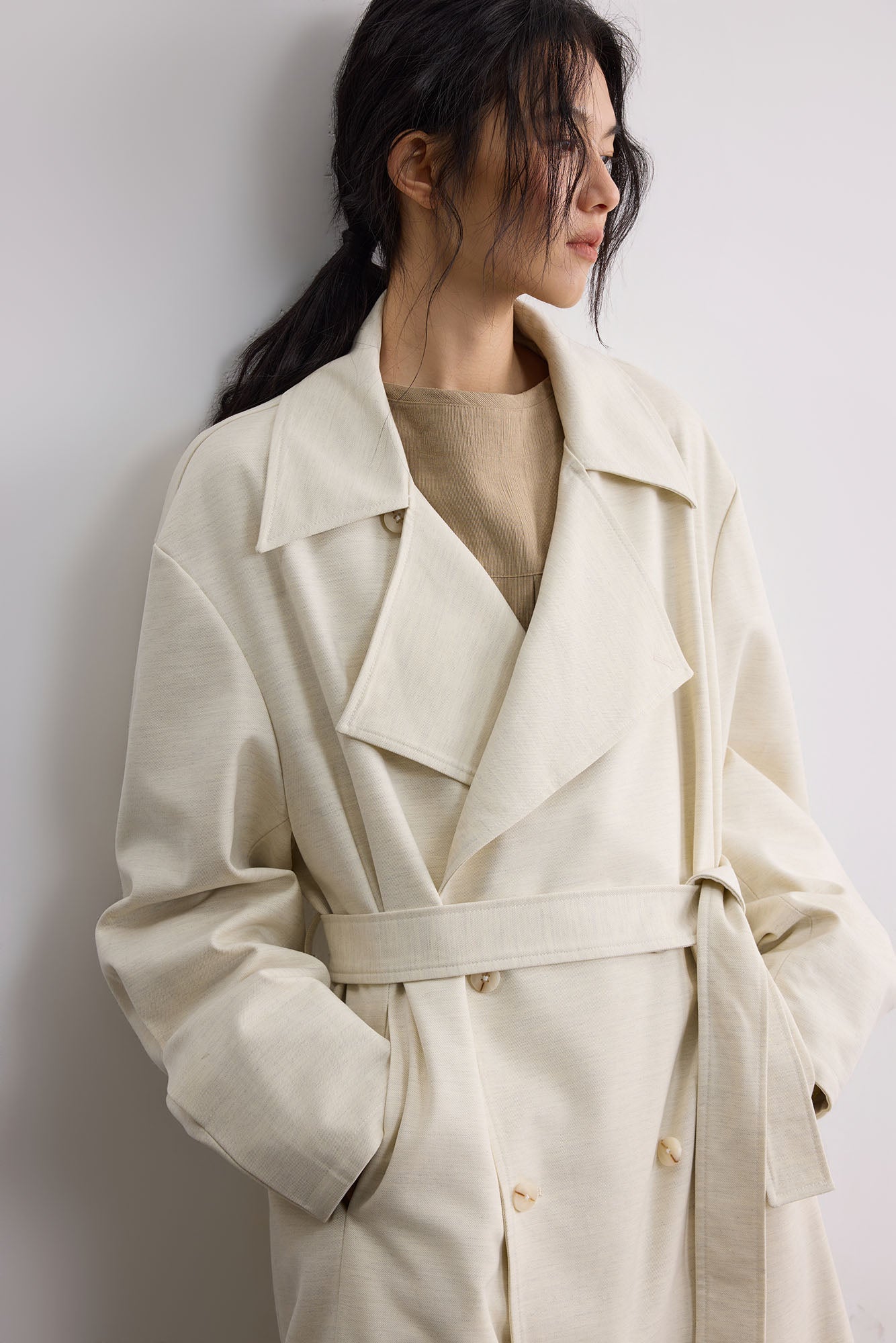 SAME FLOW Essential Double-Breasted Coat