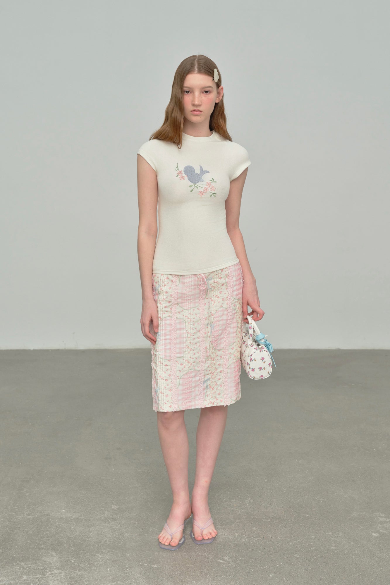 CHICCHICK Embroidered Bird Graphic T-Shirt