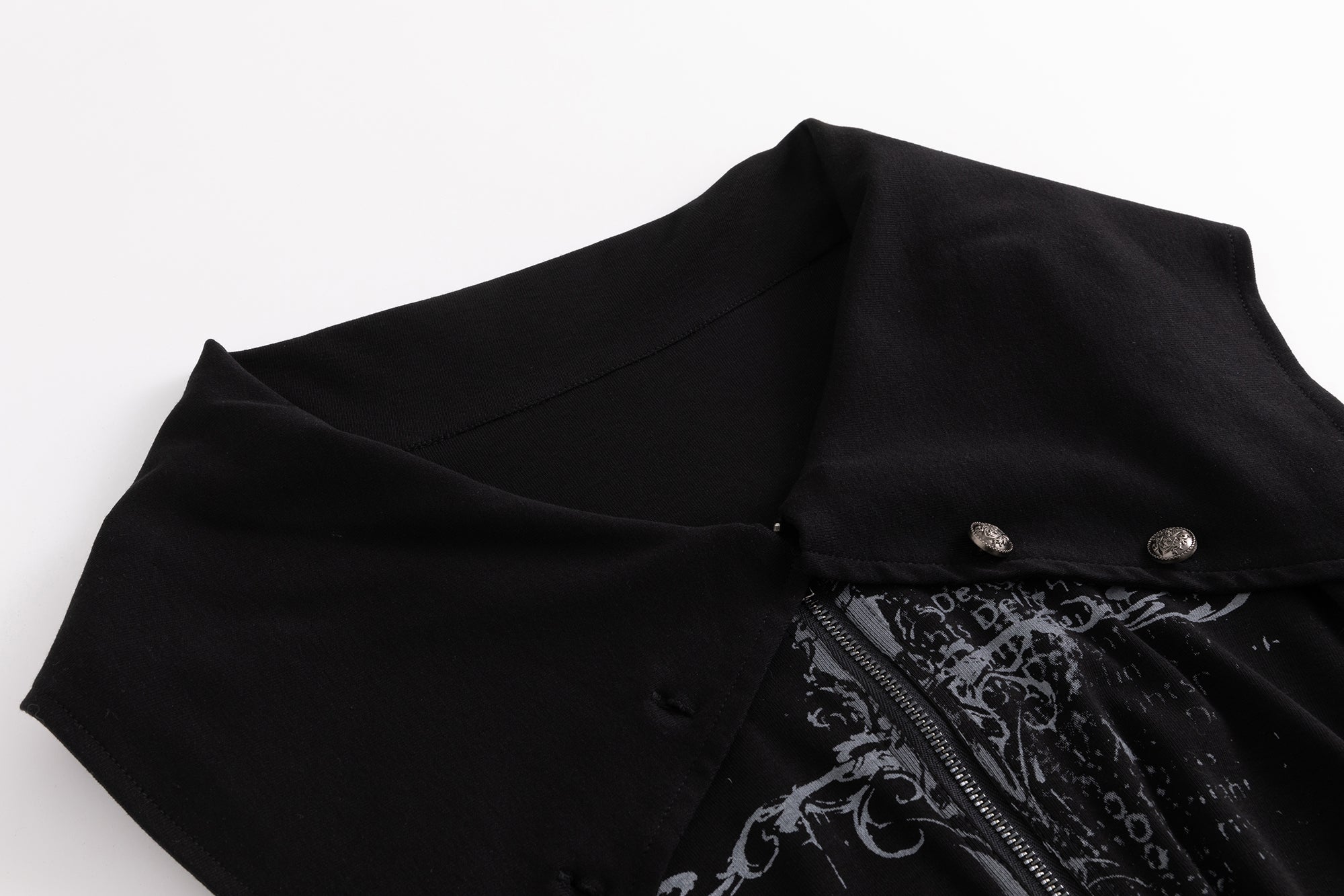 CESTNOUS Cross Graphic Zip-Up Vest